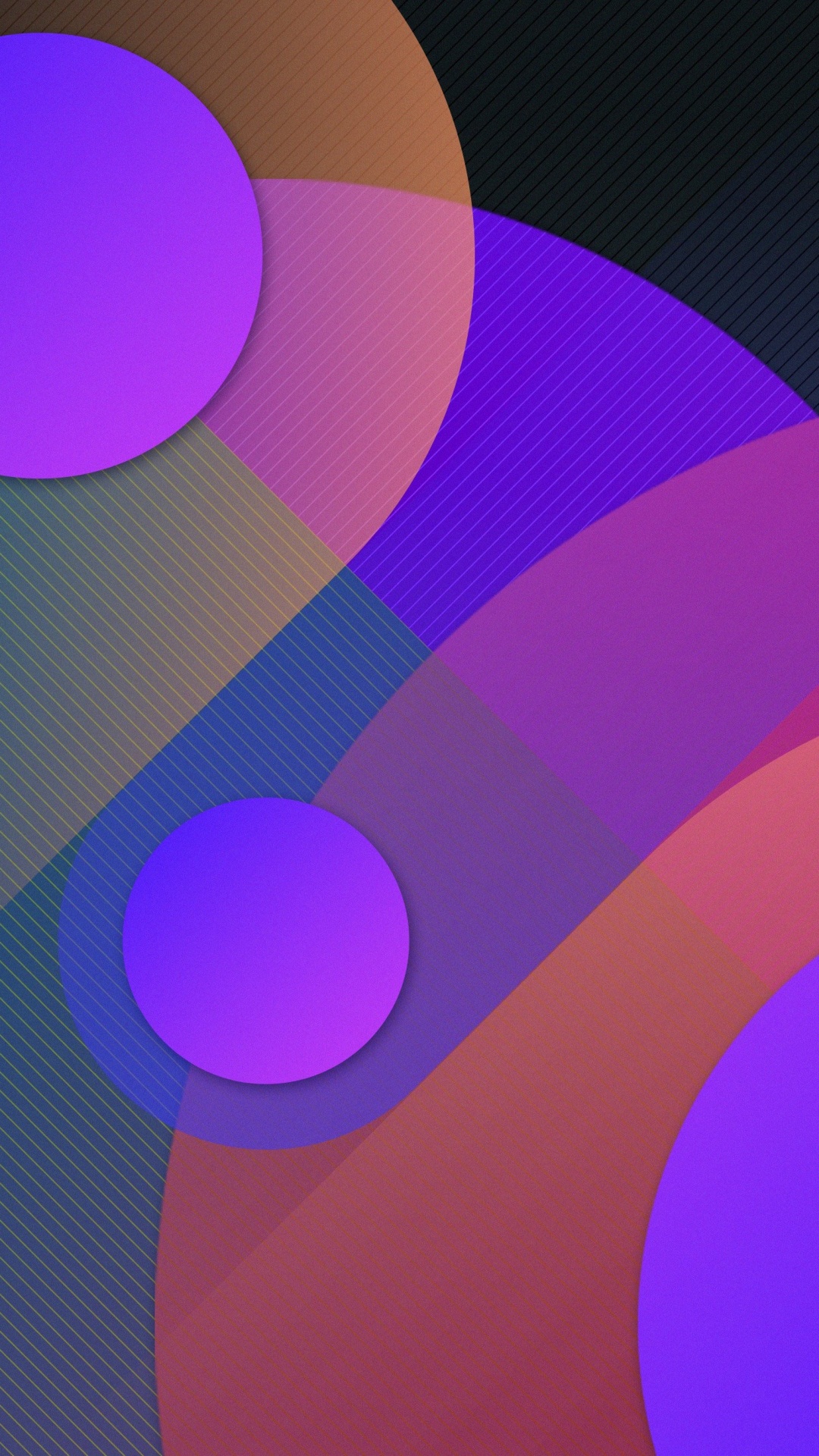 Lila Und Blaue Runde Abbildung. Wallpaper in 1080x1920 Resolution