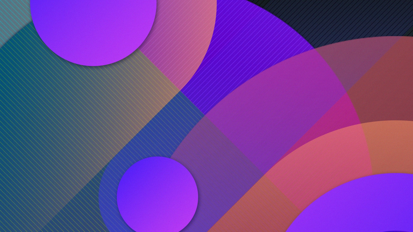 Ilustración Redonda Púrpura y Azul. Wallpaper in 1366x768 Resolution
