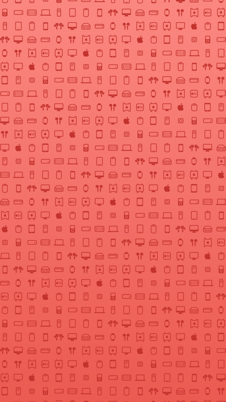 Apple, IOS, Orange, Rectangle, Magenta. Wallpaper in 750x1334 Resolution