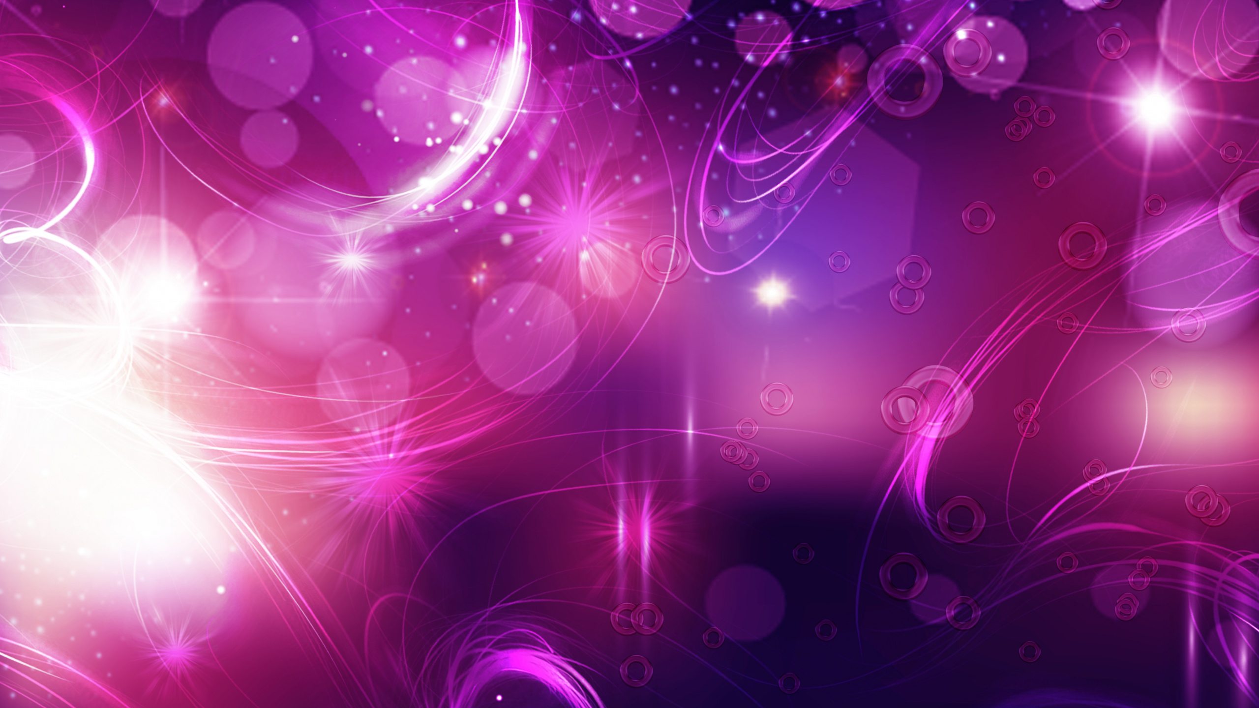 Ilustración de Corazón Púrpura y Rosa. Wallpaper in 2560x1440 Resolution