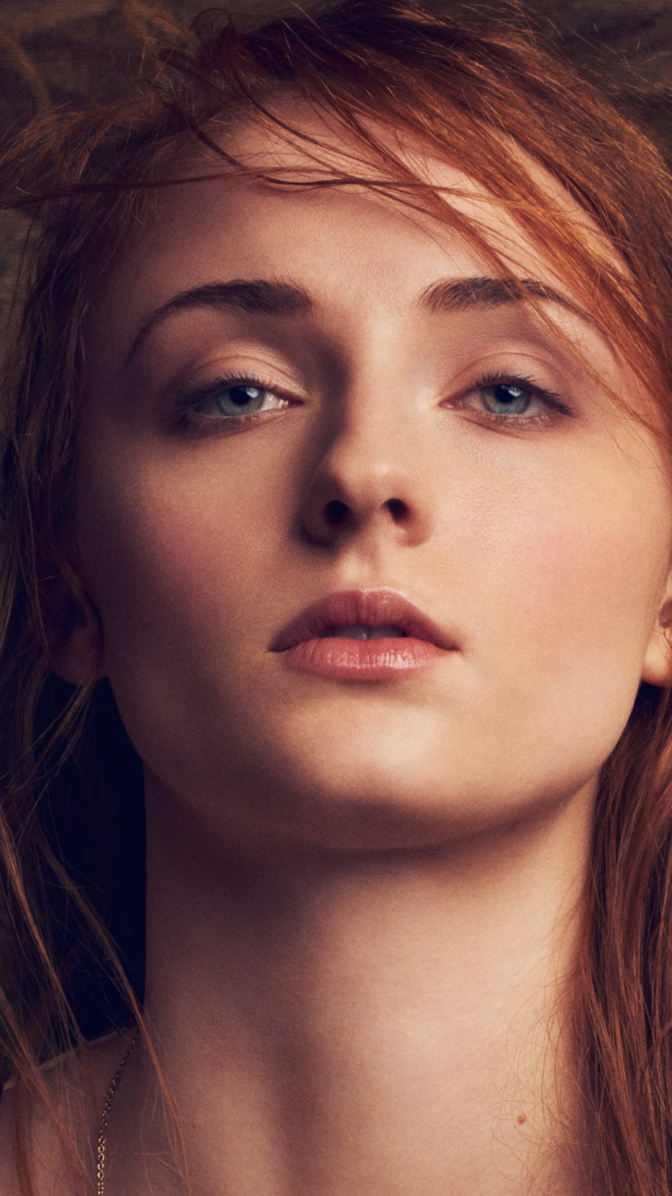 Sophie Turner, Sansa Stark, Game of Thrones, Nose, Hair. Wallpaper in 750x1334 Resolution