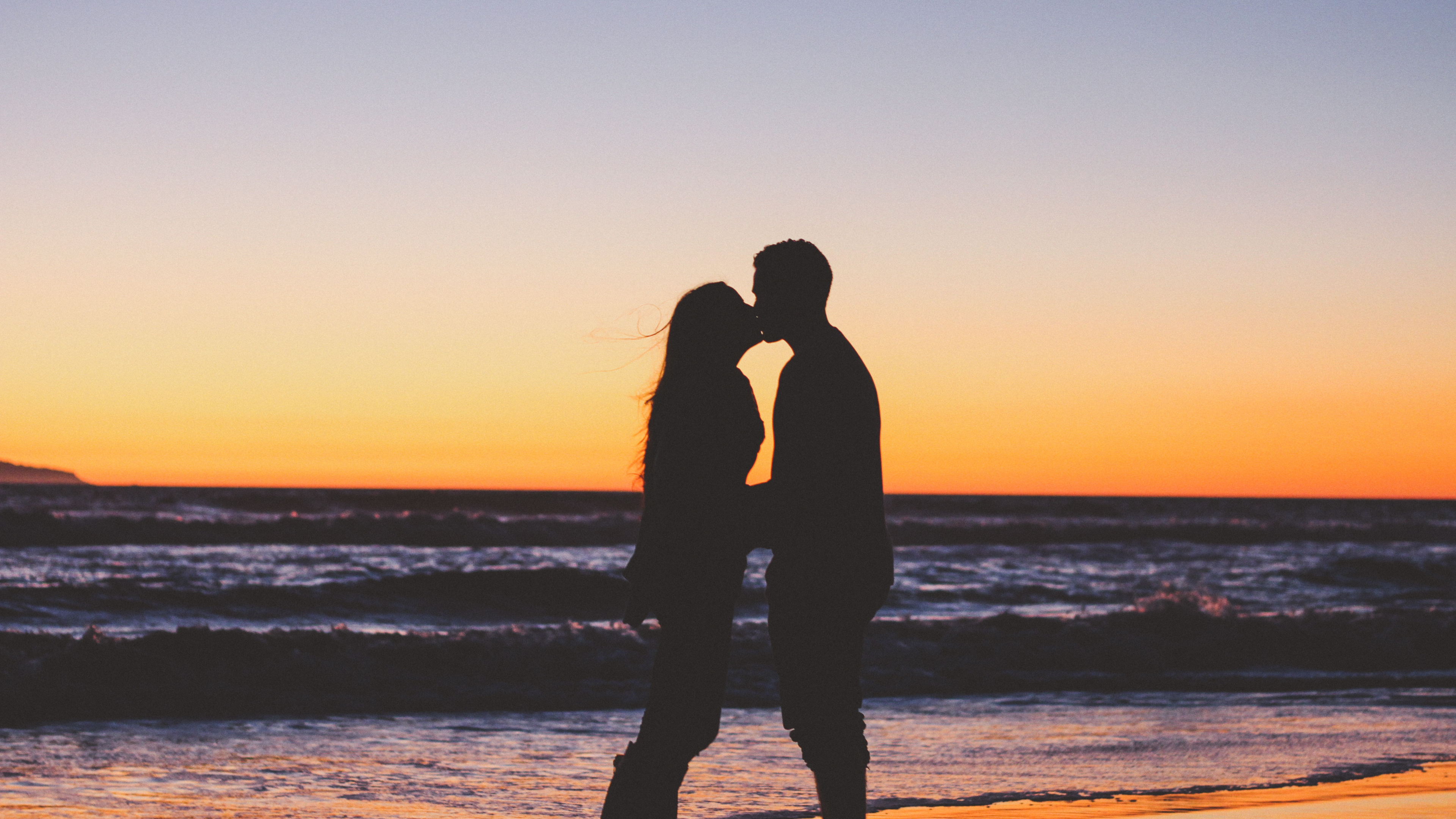 Romantik, Menschen in Der Natur, Horizont, Strand, Sonnenuntergang. Wallpaper in 3840x2160 Resolution