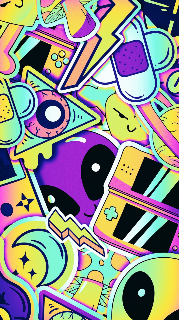 Graphisme, Art, Pink, Magenta, Ligne. Wallpaper in 750x1334 Resolution