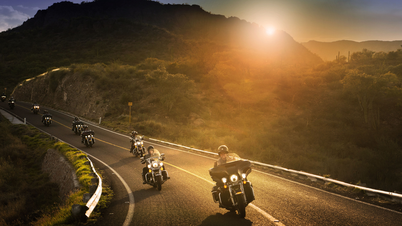 People Riding Motorcycle on Road During Daytime. Wallpaper in 1280x720 Resolution