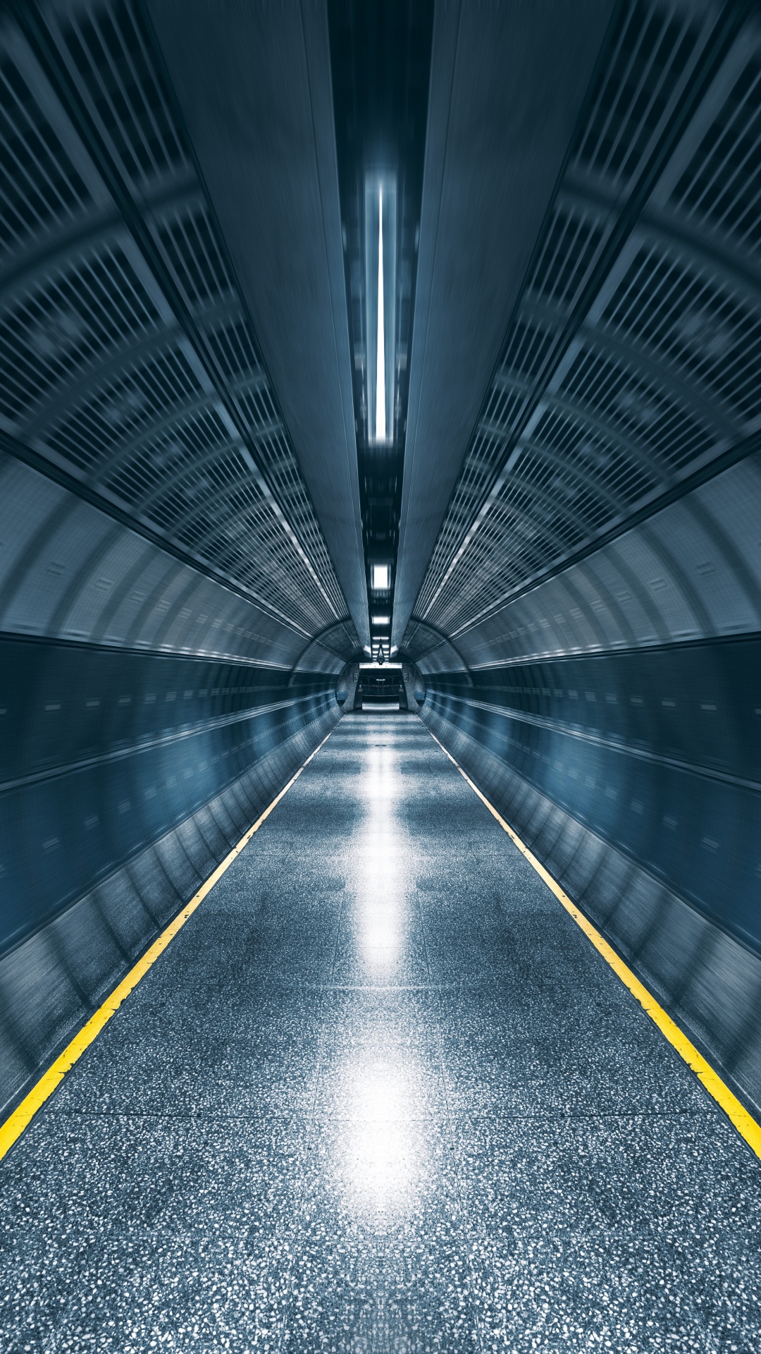 Túnel de Carretera Gris y Amarillo. Wallpaper in 1080x1920 Resolution