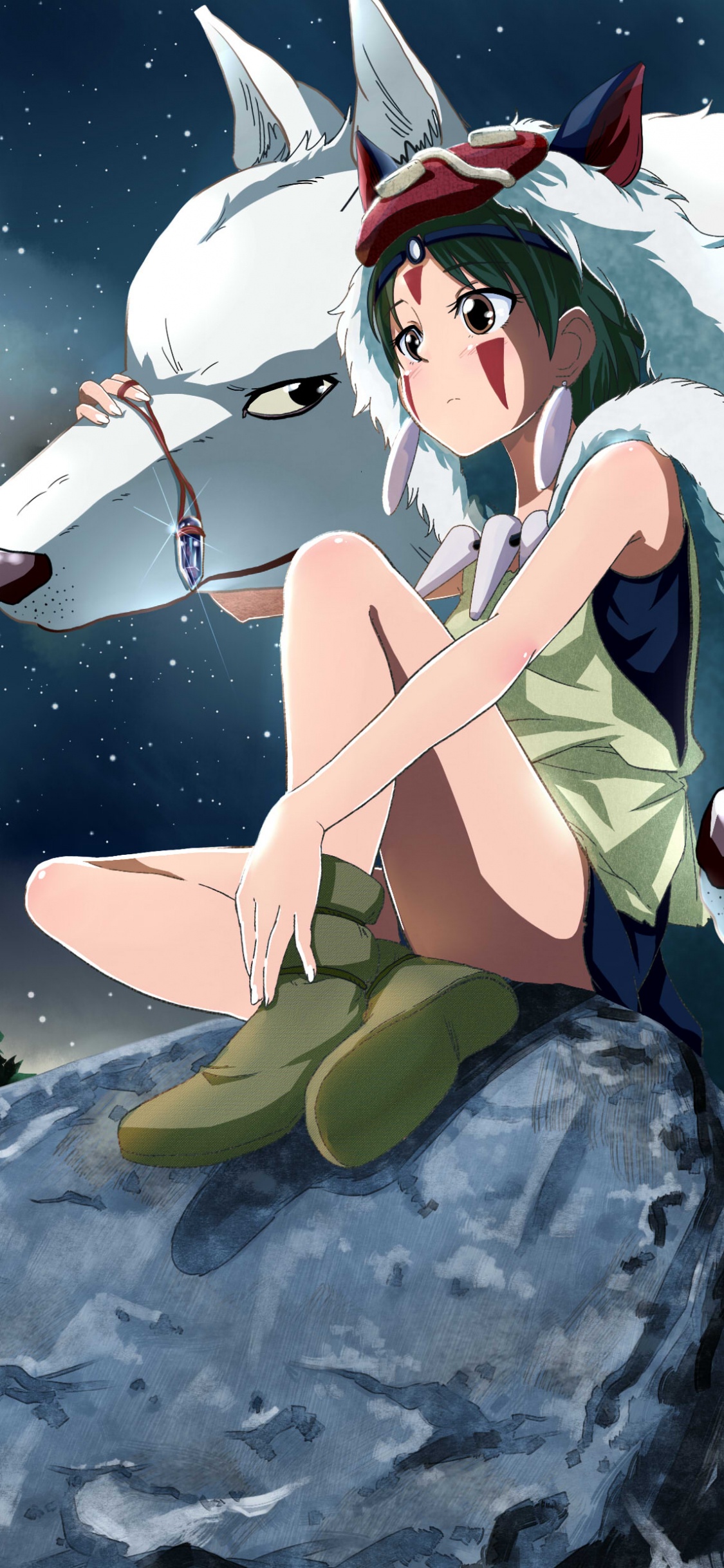 Woman in Yellow Dress With White Wings Anime Character. Wallpaper in 1125x2436 Resolution