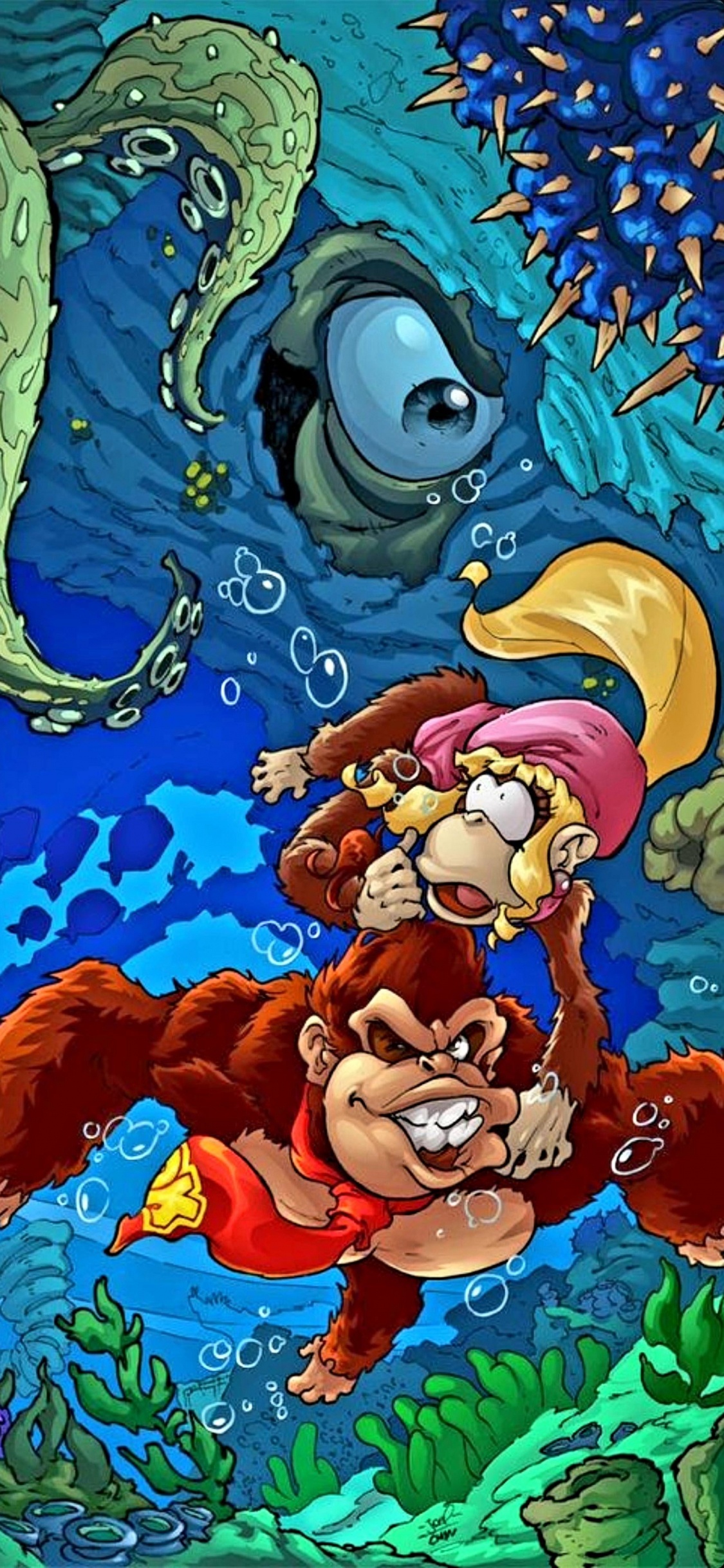 Kunst, Fan-Kunst, Cartoon, Illustration, Halte Nicht Den Atem An. Wallpaper in 1125x2436 Resolution