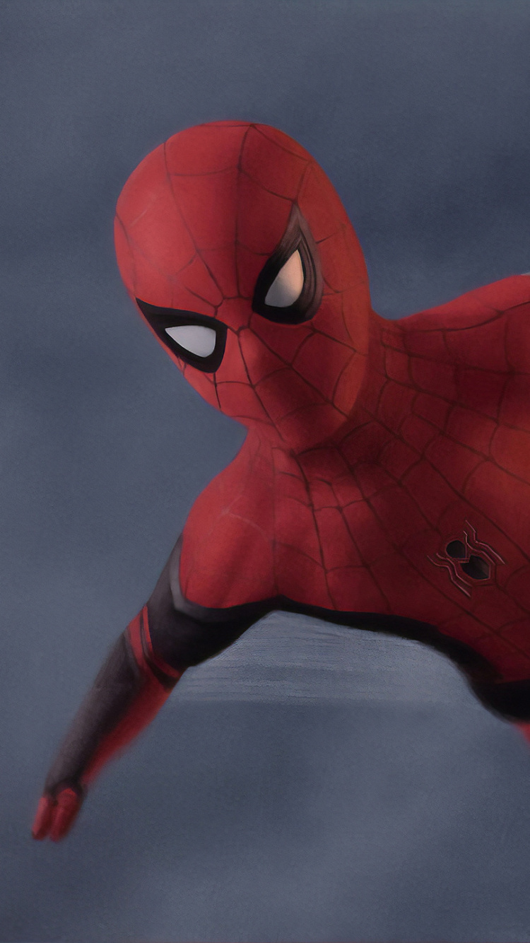 Illustration de Caractère Oiseau en Colère Rouge. Wallpaper in 750x1334 Resolution