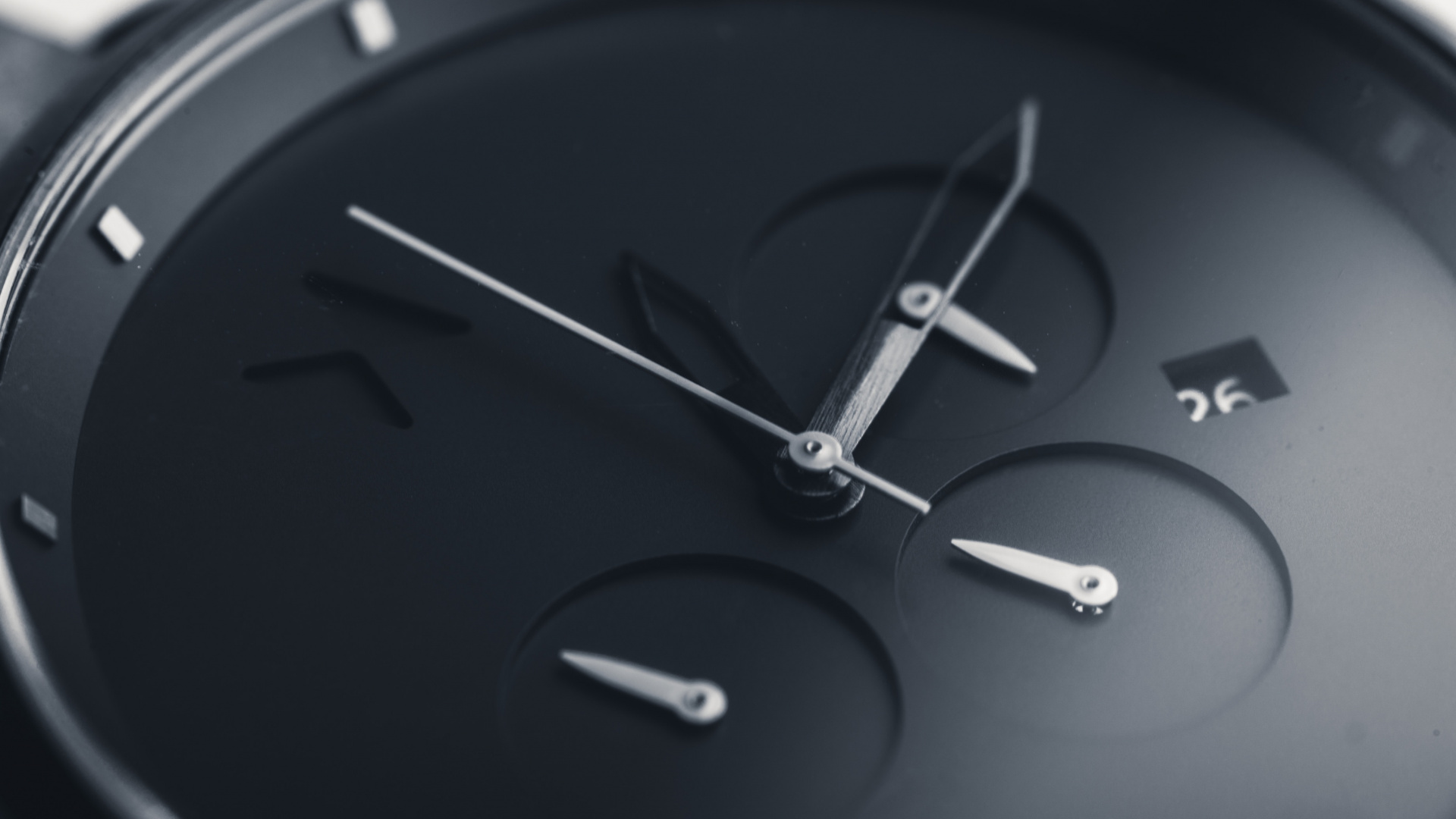 Black and Silver Analog Watch. Wallpaper in 1920x1080 Resolution