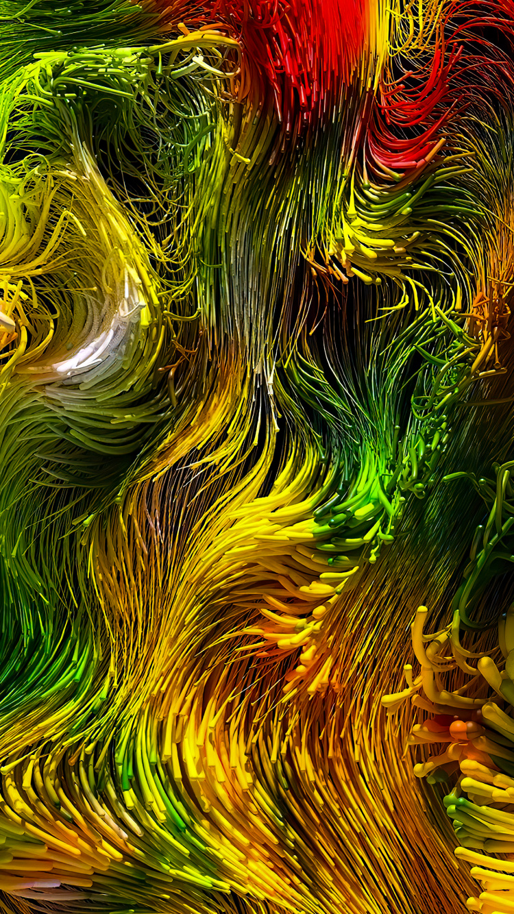 Gras, Fraktale Kunst, Kunstfarbe, Naturmaterialien, Kunst. Wallpaper in 750x1334 Resolution