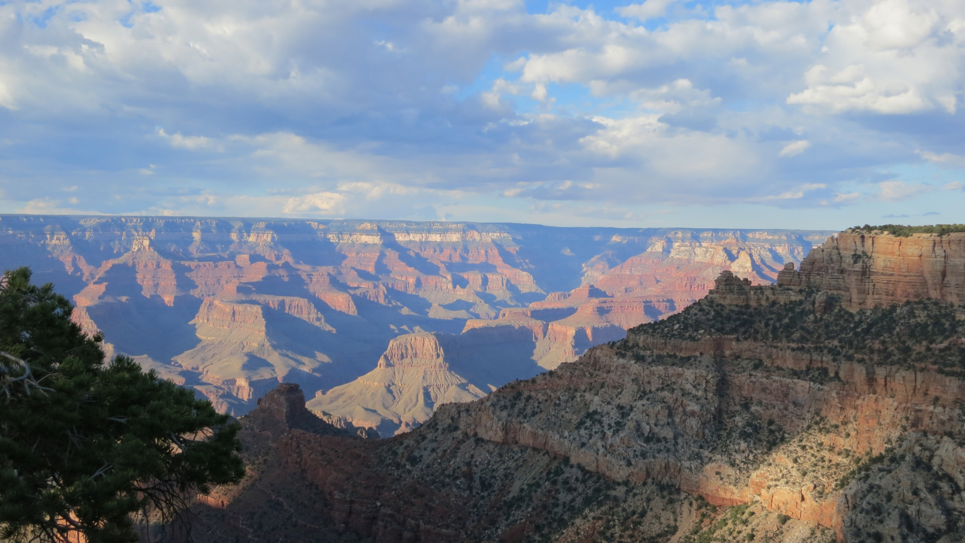 Brown and Gray Mountains Under White Clouds and Blue Sky During Daytime. Wallpaper in 1920x1080 Resolution