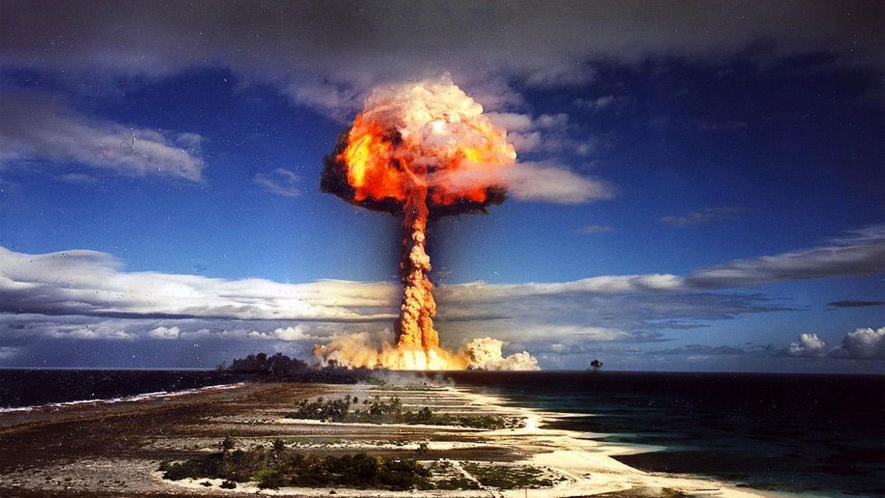 Nuclear Weapons Testing, Explosion, Nuclear Warfare, Mushroom Cloud, Heat. Wallpaper in 1280x720 Resolution