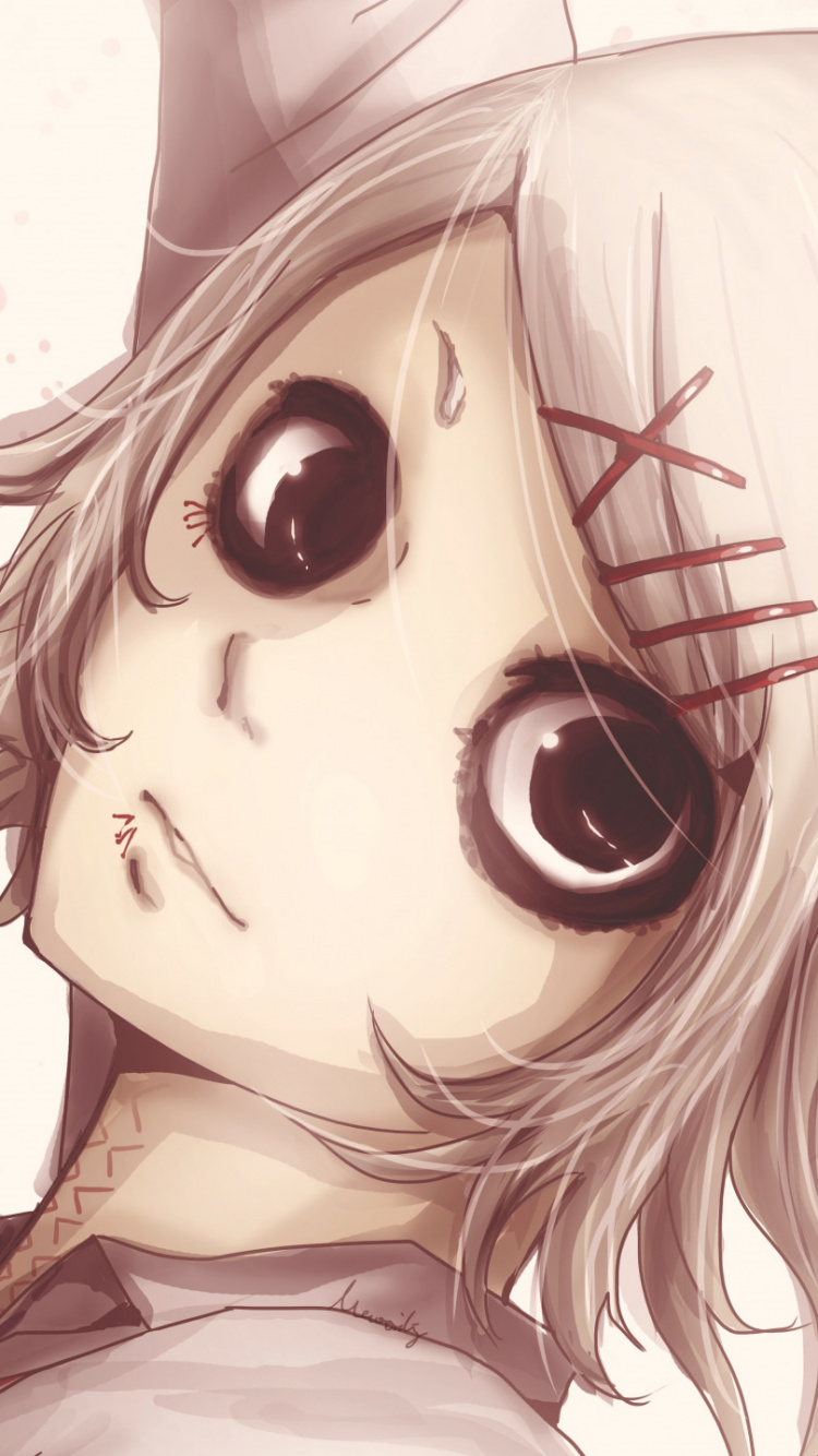 Anime-Charakter Mit Blonden Haaren. Wallpaper in 750x1334 Resolution