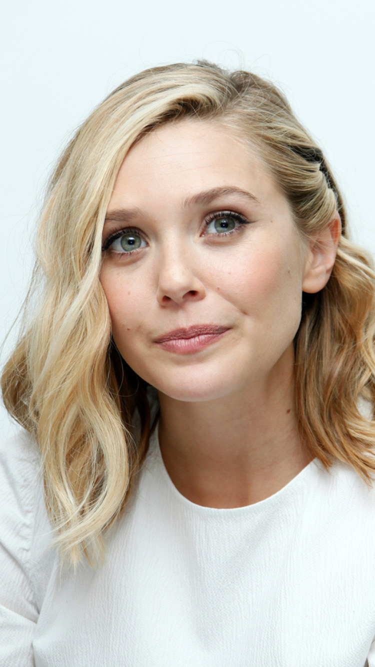 Elizabeth Olsen, Cabello, Rubia, Ceja, Peinado. Wallpaper in 750x1334 Resolution