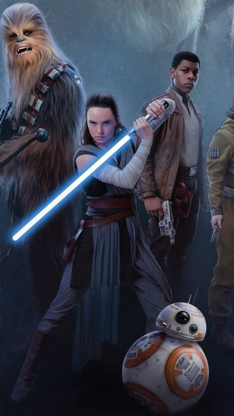 Star Wars Le Dernier Jedi, Rey, Star Wars, Épisode IV - UN Nouvel Espoir, Lucasfilm, Star Wars. Wallpaper in 750x1334 Resolution