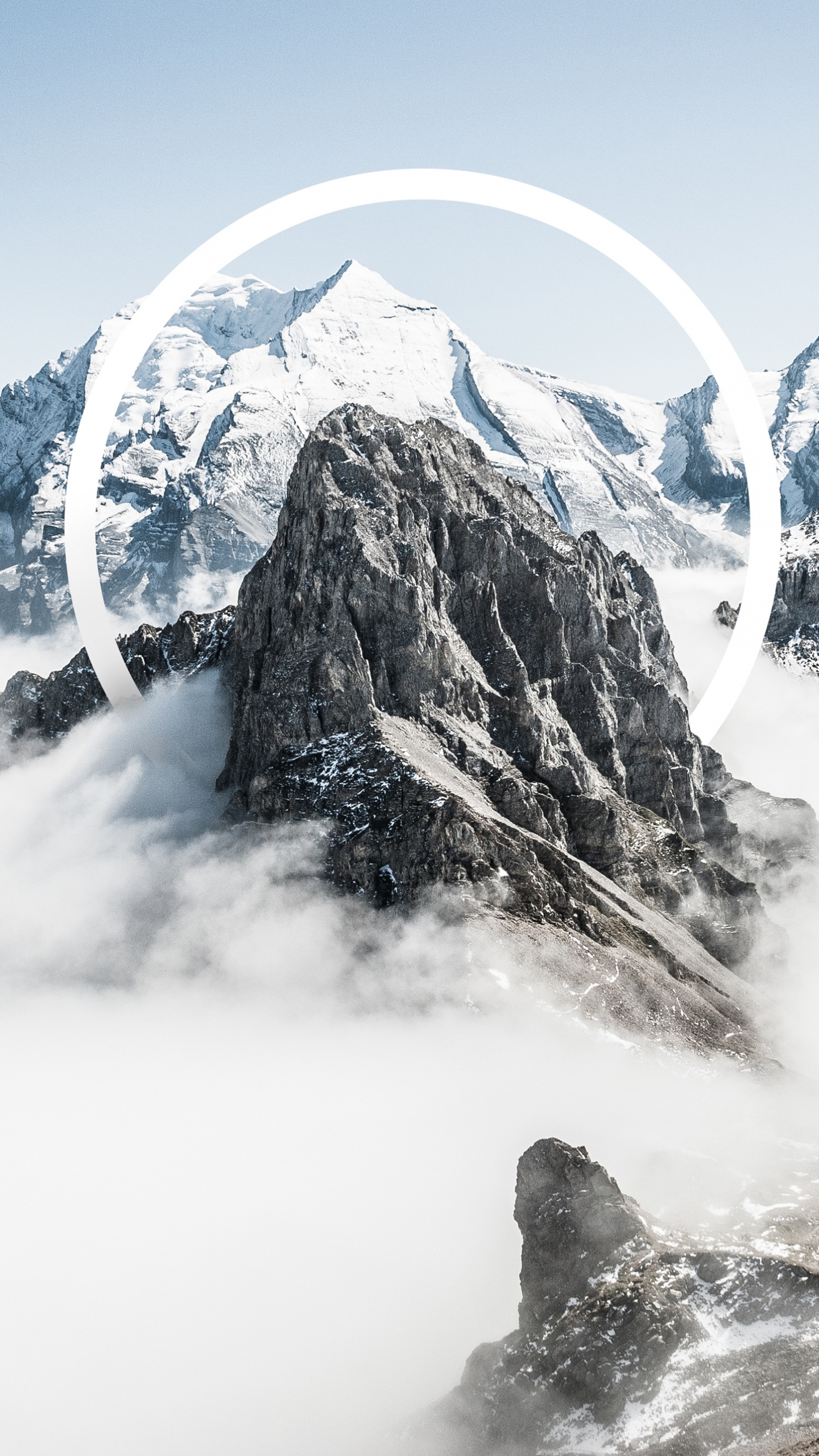 Bergigen Landschaftsformen, Natur, Bergkette, Nunatak, Gletscher-landform. Wallpaper in 1440x2560 Resolution