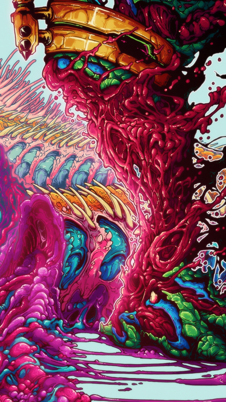 Art, Drawing, Fractal Art, Psychedelic Art, Illustration. Wallpaper in 720x1280 Resolution