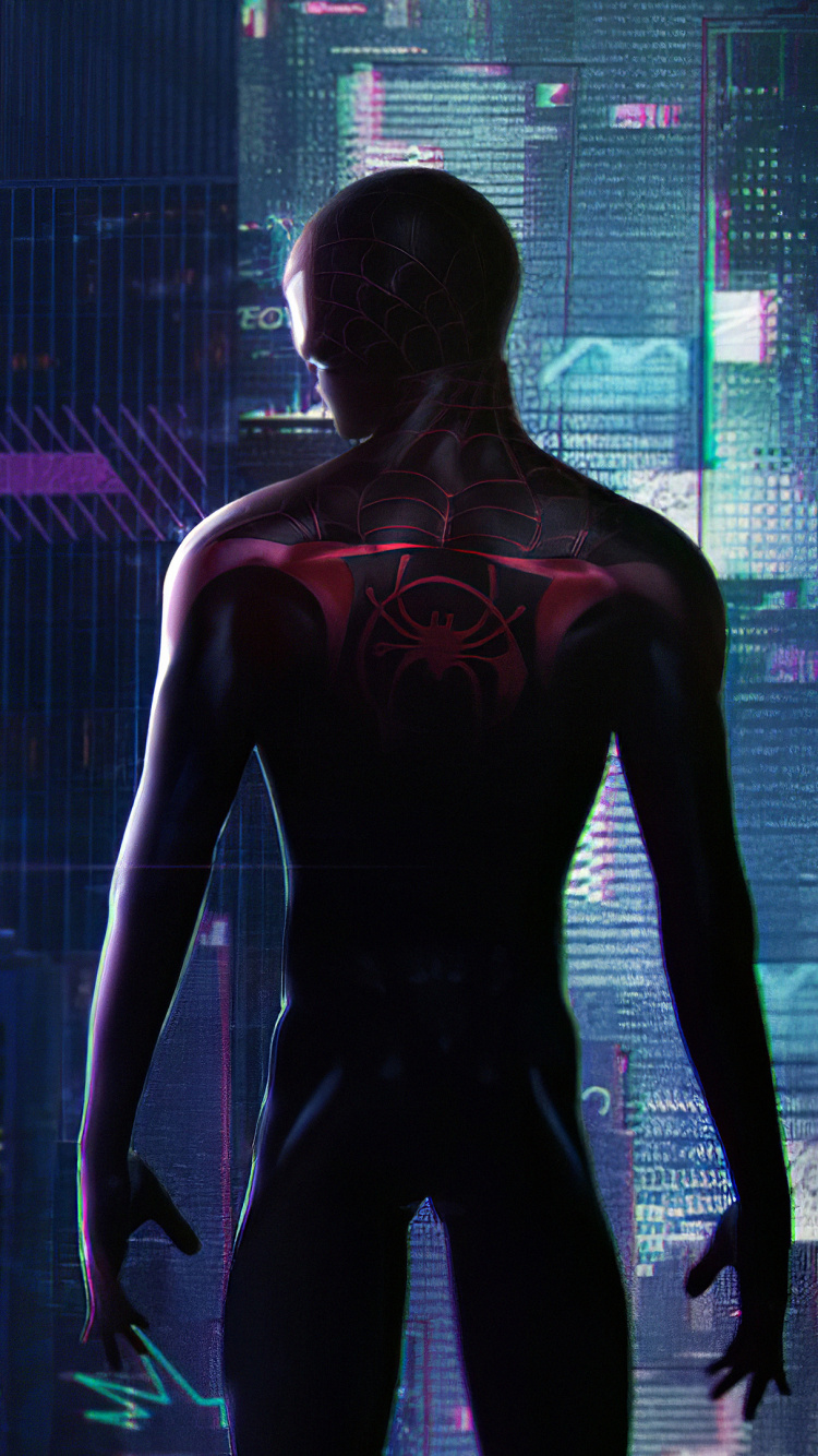 Spider-man, 超级英雄, 紫色的, 性能, 数字合成 壁纸 750x1334 允许