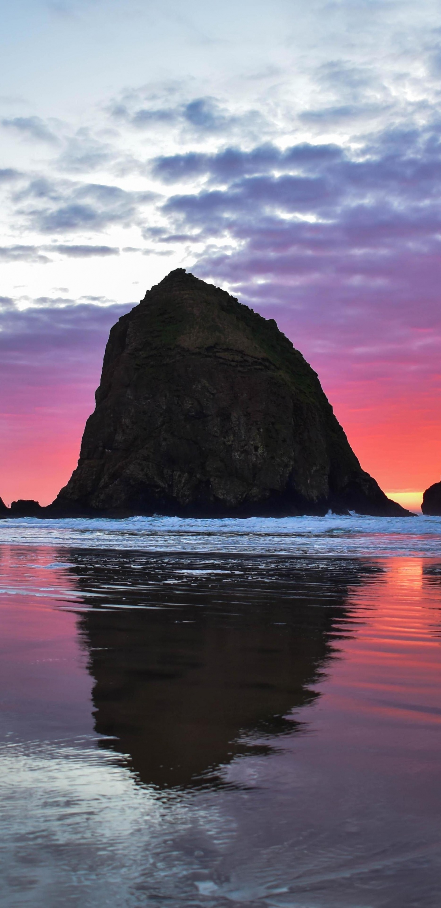 Pajar Rock, Costa de Oregon, Playa de Pfeiffer, Playa, Sunset Beach. Wallpaper in 1440x2960 Resolution