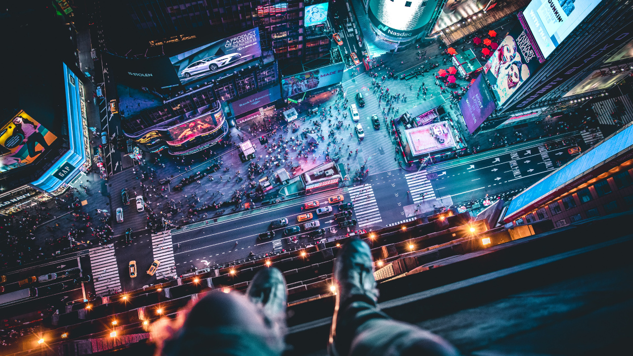 Ciel de Shibuya, Bâtiment, Nuit, Architecture, Purple. Wallpaper in 1280x720 Resolution