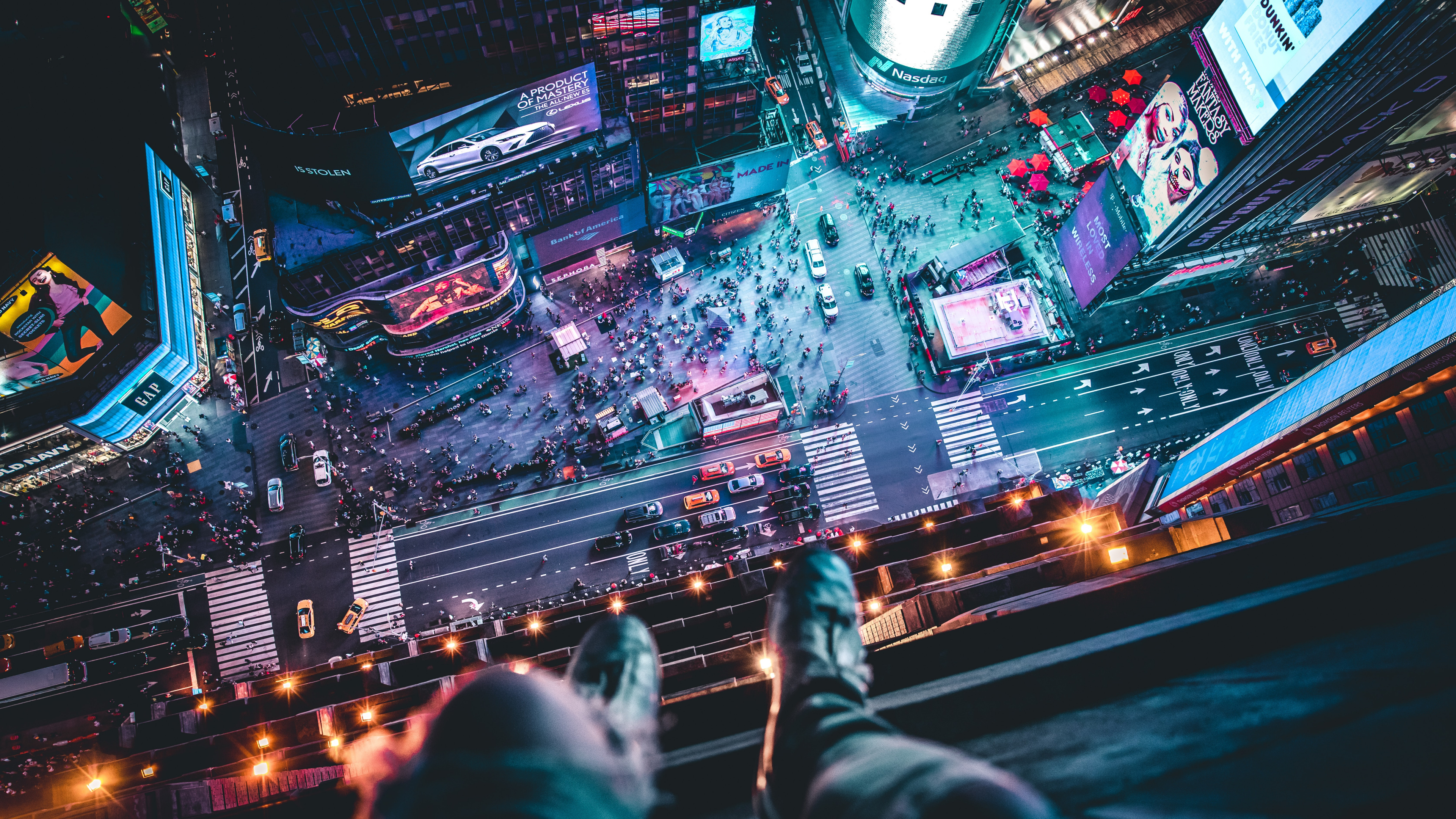 Ciel de Shibuya, Bâtiment, Nuit, Architecture, Purple. Wallpaper in 3840x2160 Resolution