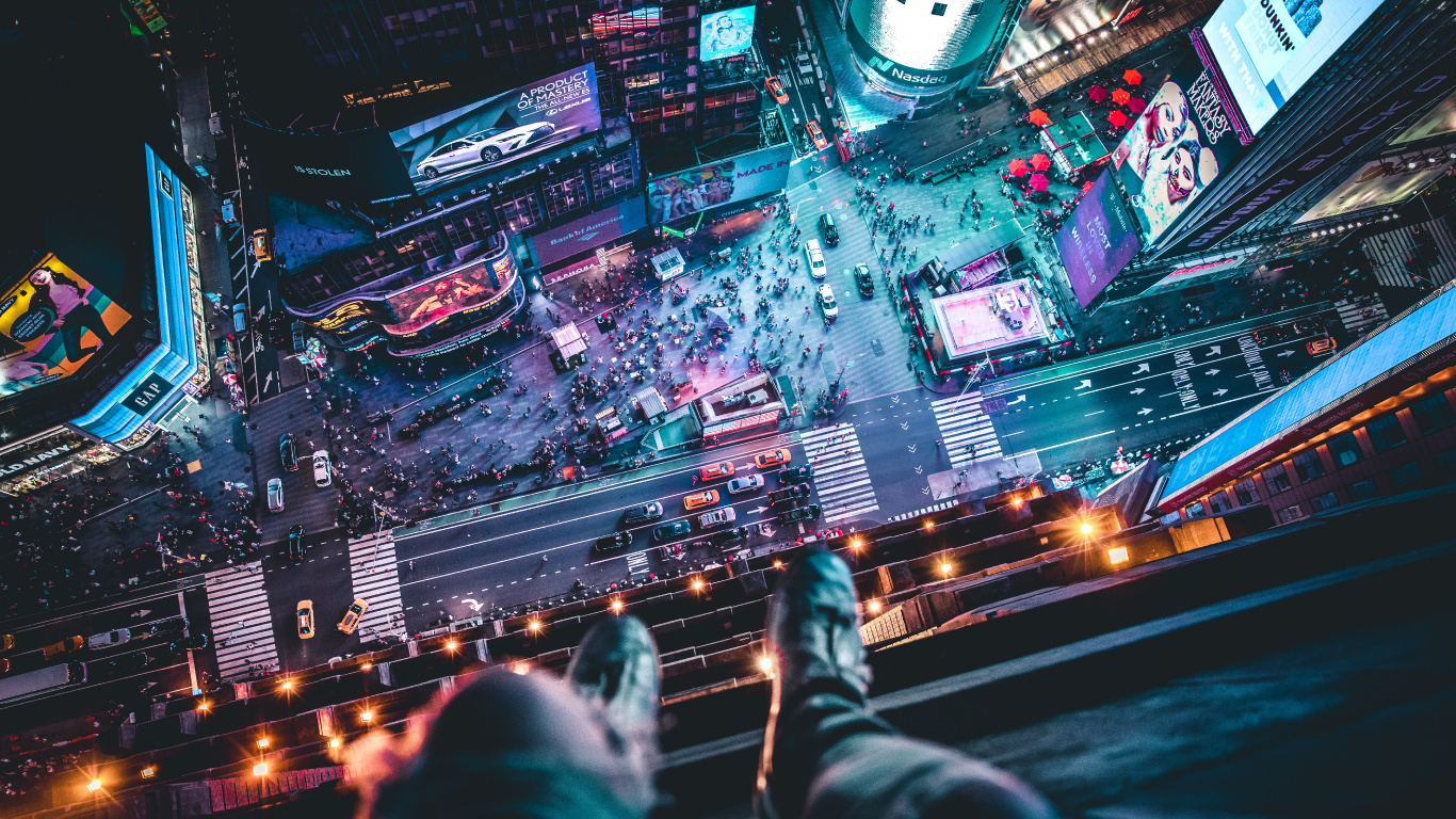 Shibuya Sky, Building, Night, Architecture, Cloud. Wallpaper in 1366x768 Resolution