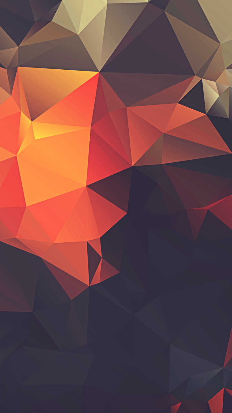 Orange and Black Abstract Art. Wallpaper in 750x1334 Resolution