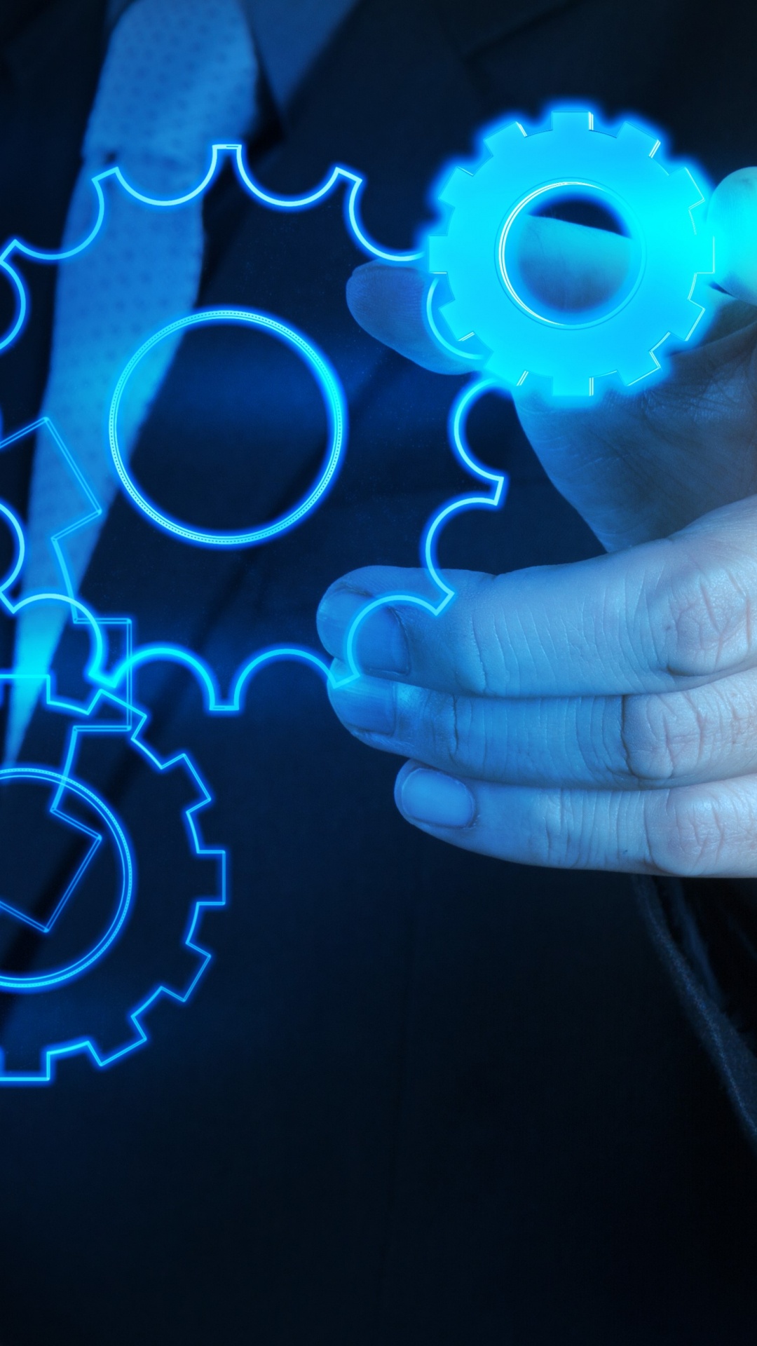 Peinture Abstraite Bleue et Blanche. Wallpaper in 1080x1920 Resolution