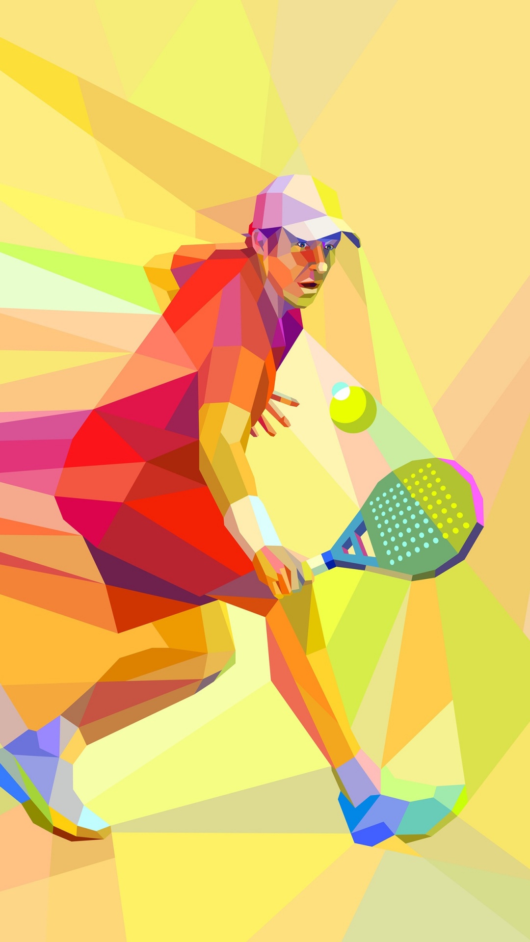 网球, 黄色的, 艺术, 图形设计, 乐趣 壁纸 1080x1920 允许