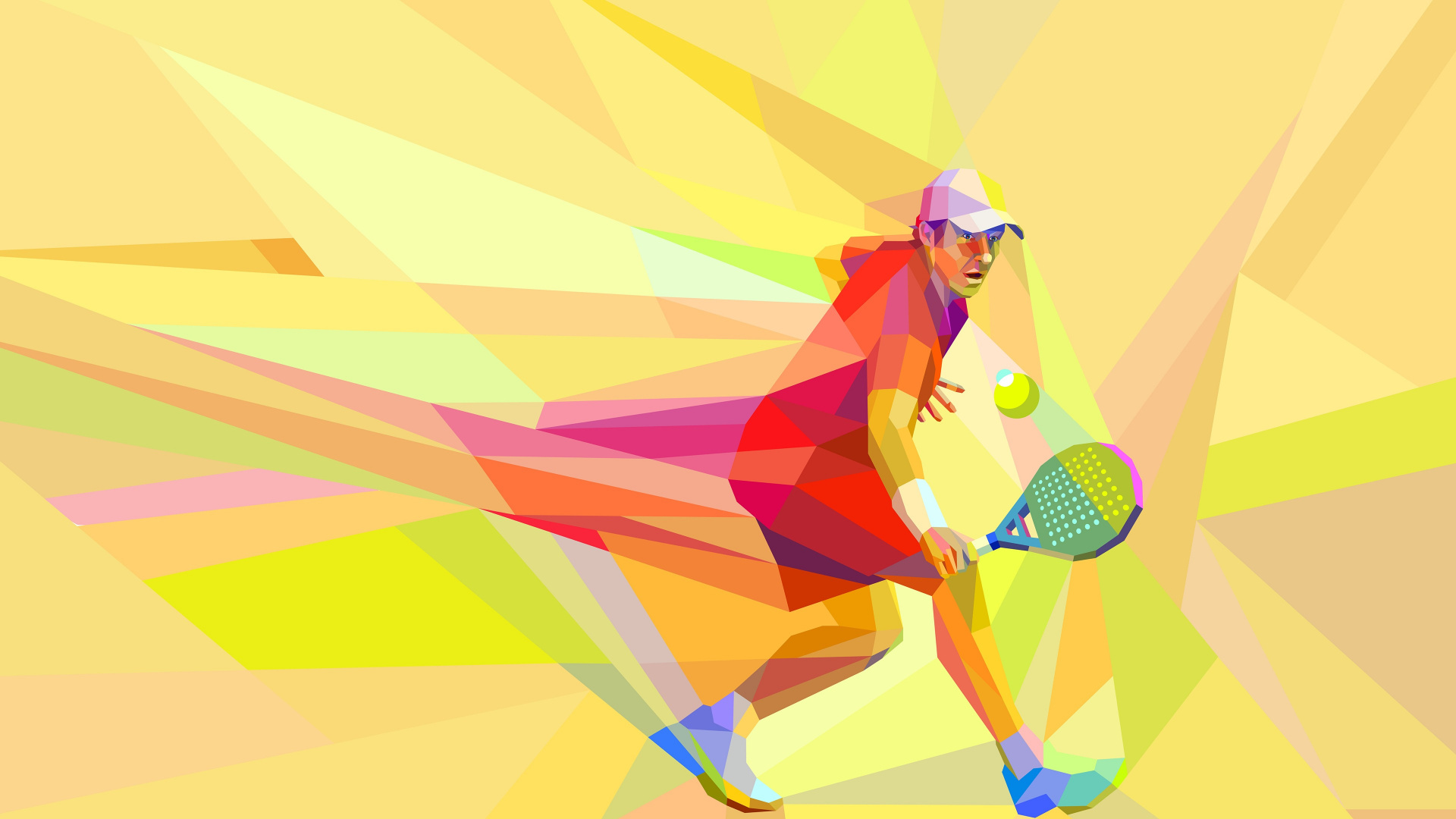 网球, 黄色的, 艺术, 图形设计, 乐趣 壁纸 1920x1080 允许