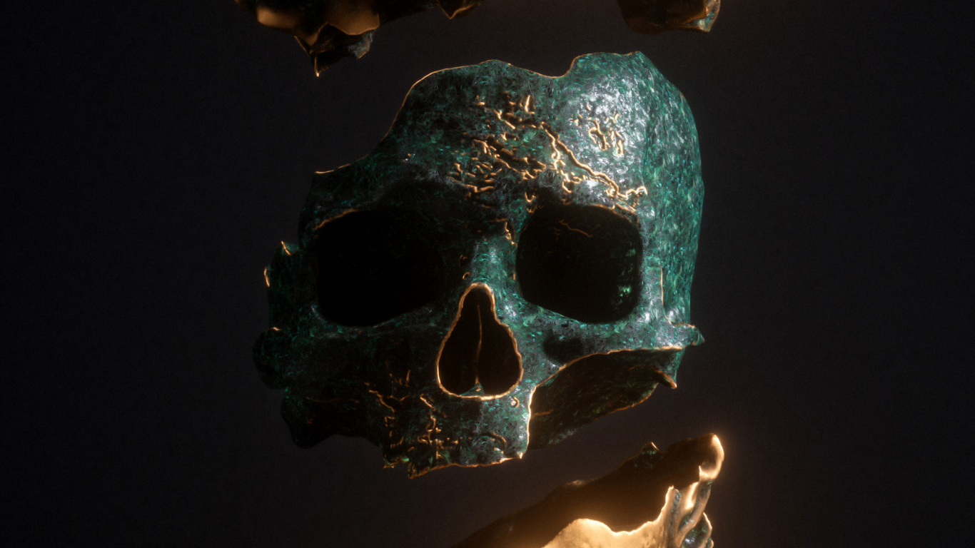 Smartphone, Cabeza, Quijada, Escultura, Arte. Wallpaper in 1366x768 Resolution