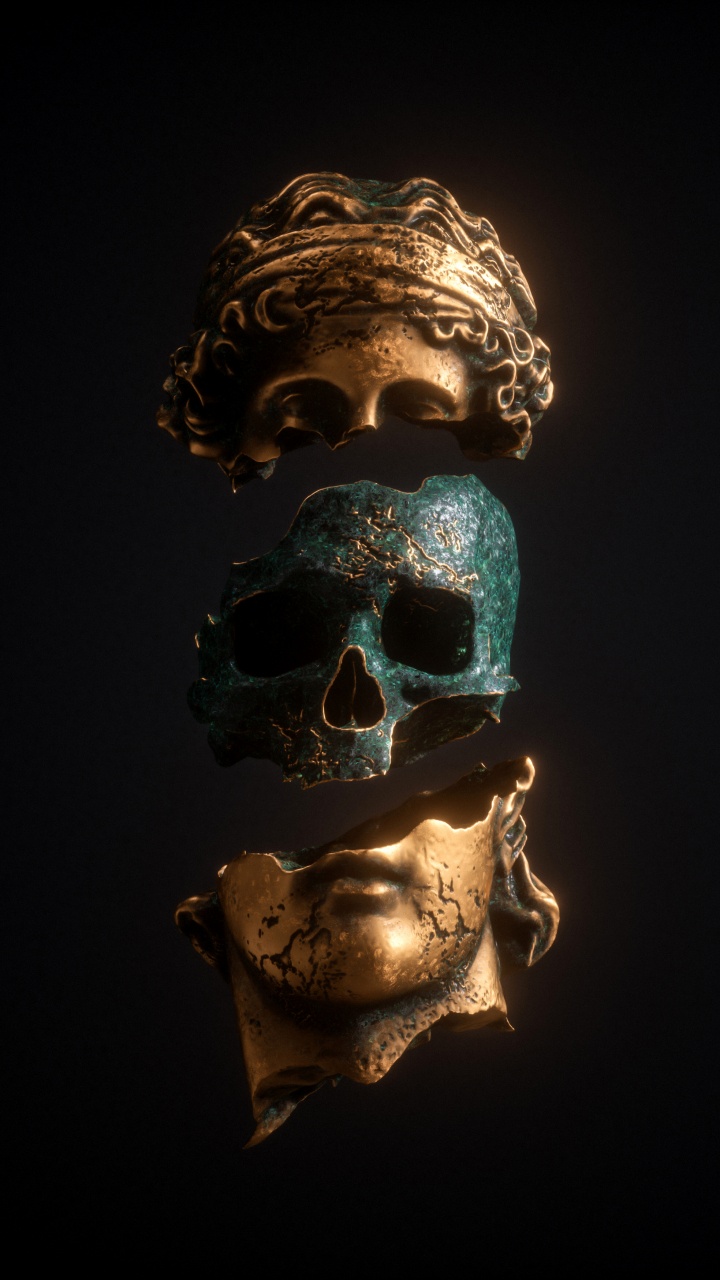 Smartphone, Cabeza, Quijada, Escultura, Arte. Wallpaper in 720x1280 Resolution