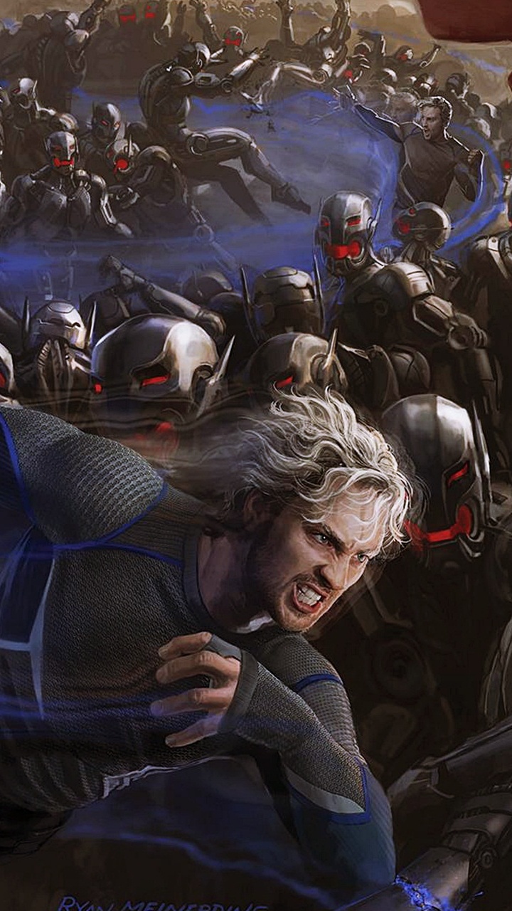 复仇者:奥创纪元, 水银, 愿景, 万达Maximoff, 克林特*巴顿 壁纸 720x1280 允许