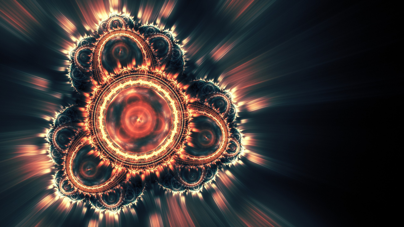 Braune Und Schwarze Spiralillustration. Wallpaper in 1366x768 Resolution