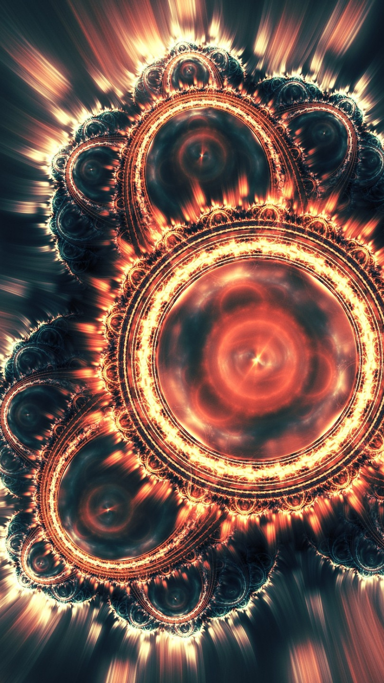 Ilustración Espiral Marrón y Negro. Wallpaper in 750x1334 Resolution