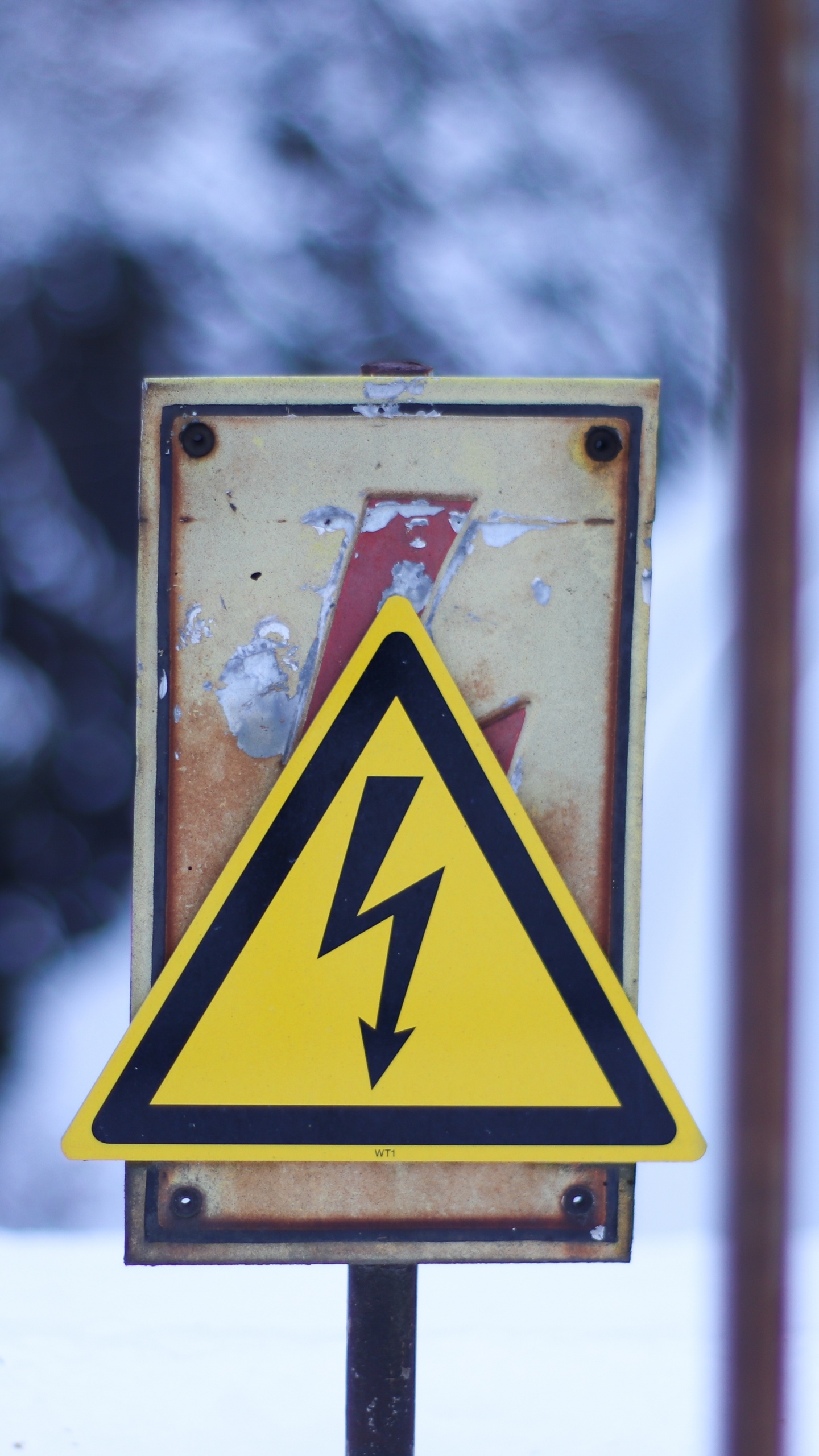 Signe de Flèche Jaune et Noir. Wallpaper in 1440x2560 Resolution