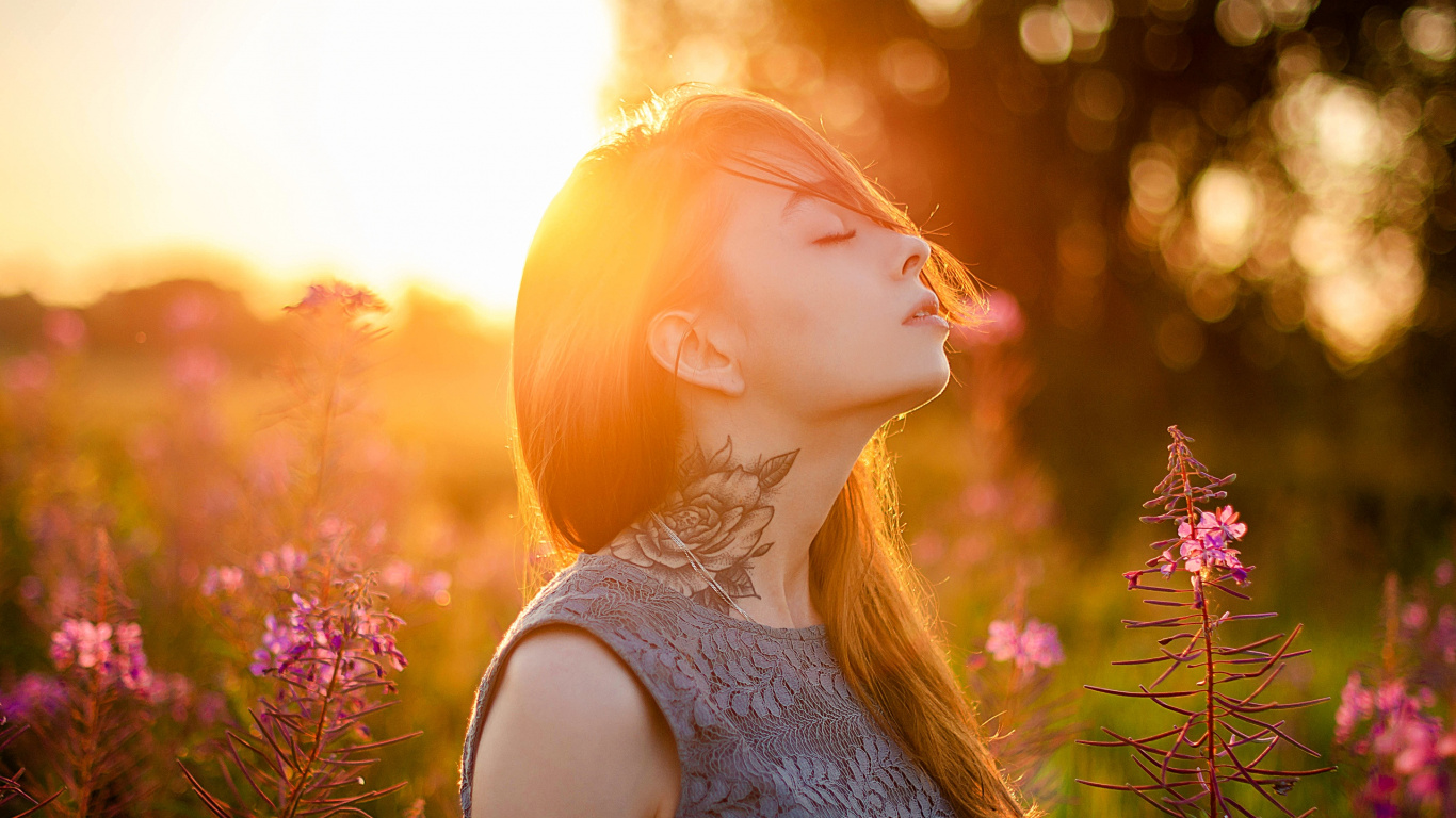 Menschen in Der Natur, Haar, Natur, Hintergrundbeleuchtung, Sonnenlicht. Wallpaper in 1366x768 Resolution