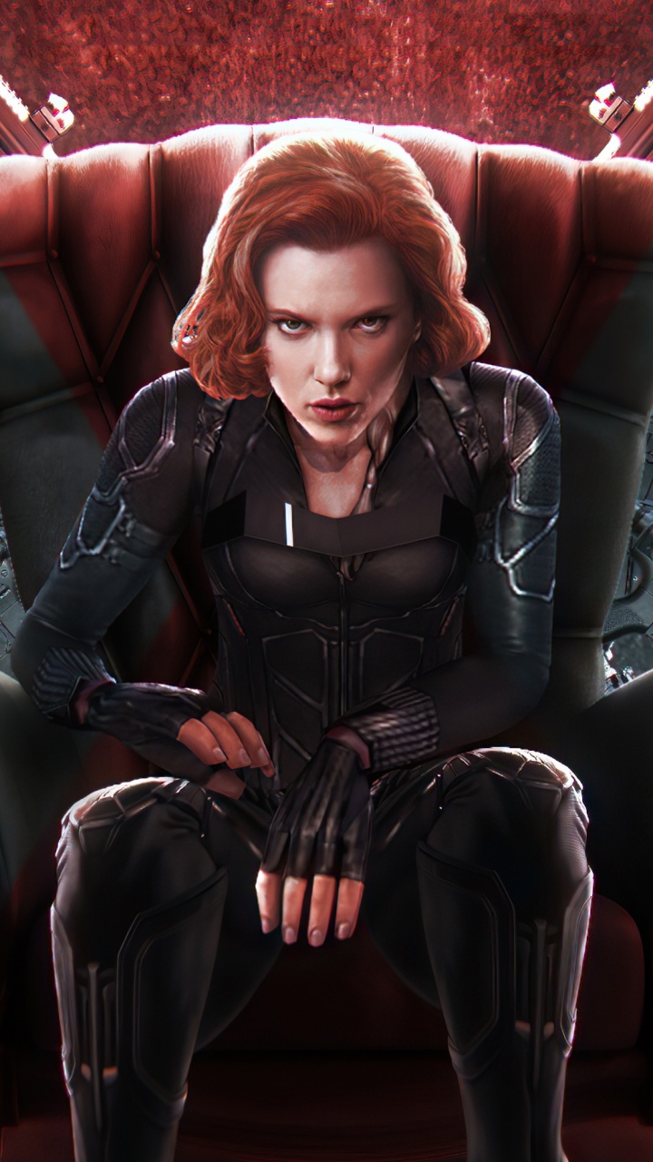 la Viuda Negra, Scarlett Johansson, Superhéroe, Natasha Romanoff, Marvel Comics. Wallpaper in 720x1280 Resolution