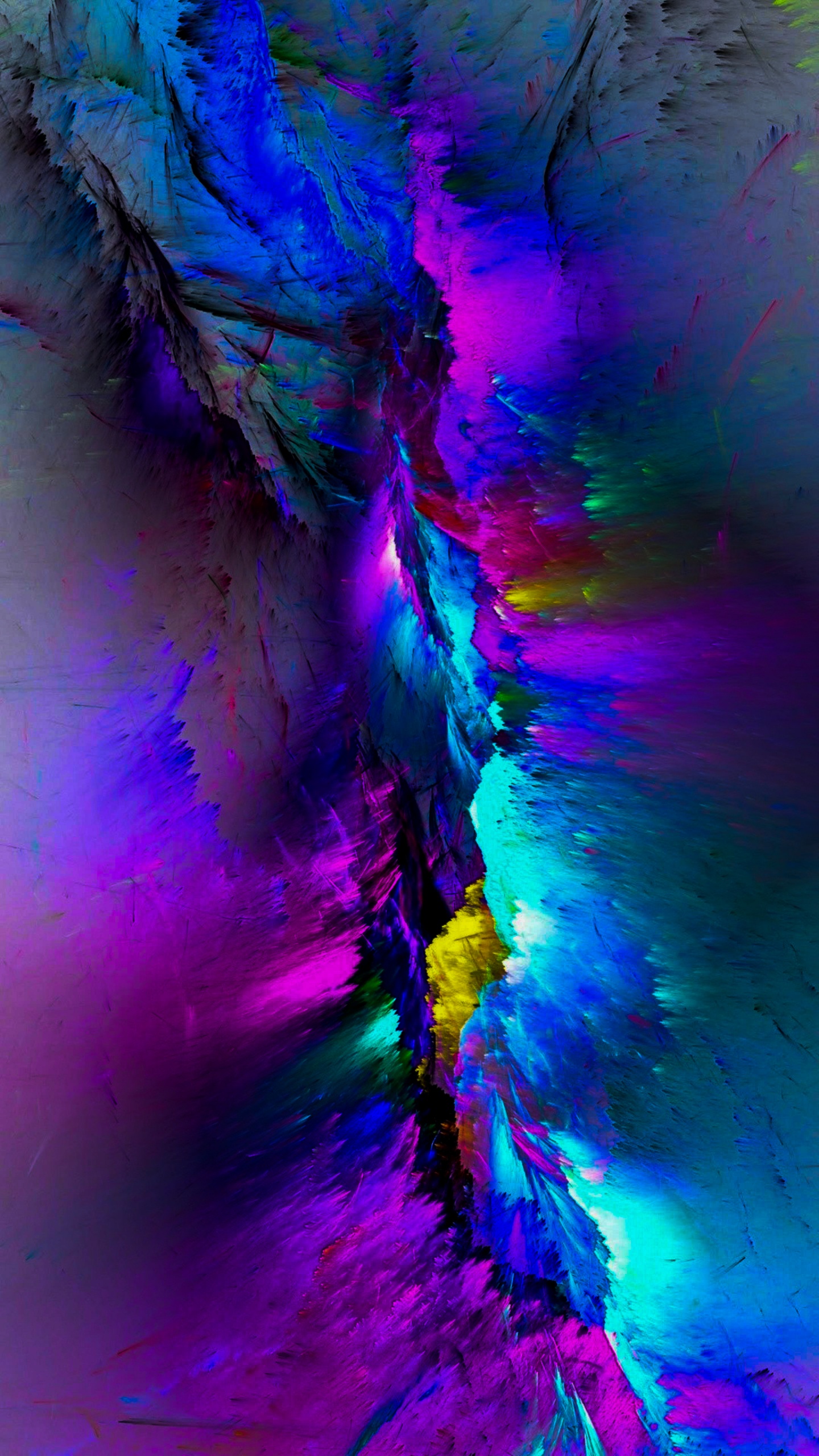 艺术, 分形技术, 紫色的, Azure, 液体 壁纸 1440x2560 允许