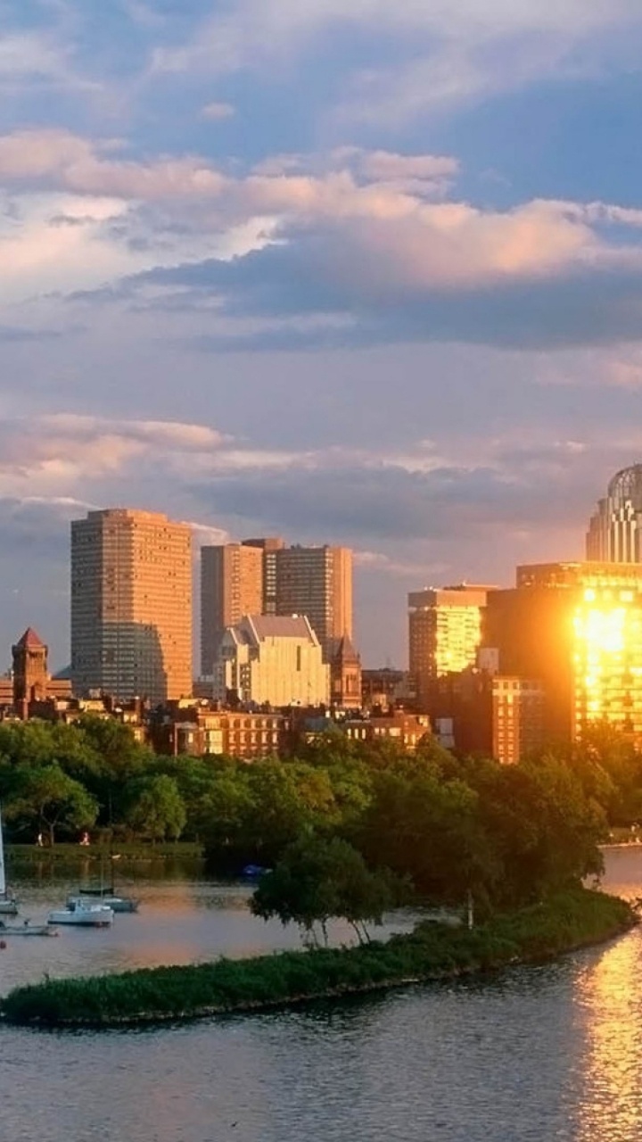 波士顿, 城市, 城市景观, 天际线, 大都会 壁纸 720x1280 允许