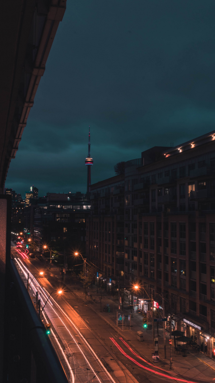 City Buildings During Night Time. Wallpaper in 750x1334 Resolution