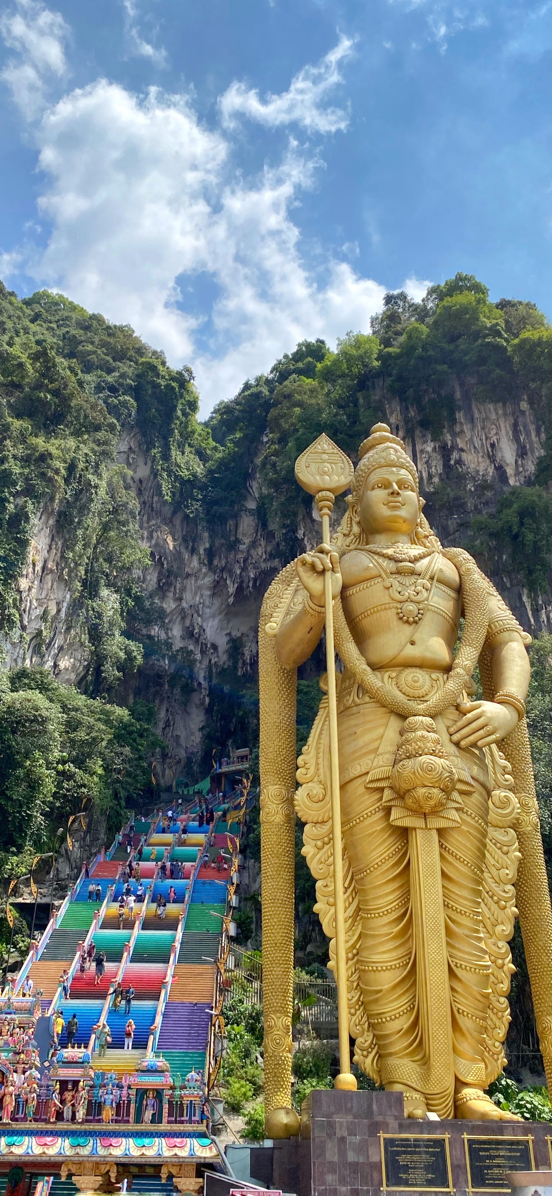 Batu Caves, Sculpture, Landmark, Tourism, Mythology. Wallpaper in 1125x2436 Resolution