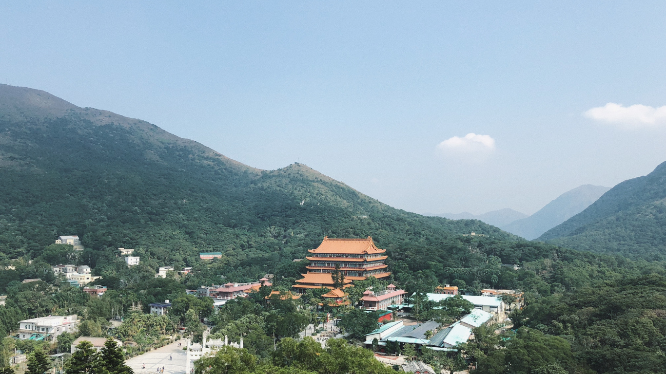 多山的地貌, 植被, 高地, 山脉, 山站 壁纸 1366x768 允许
