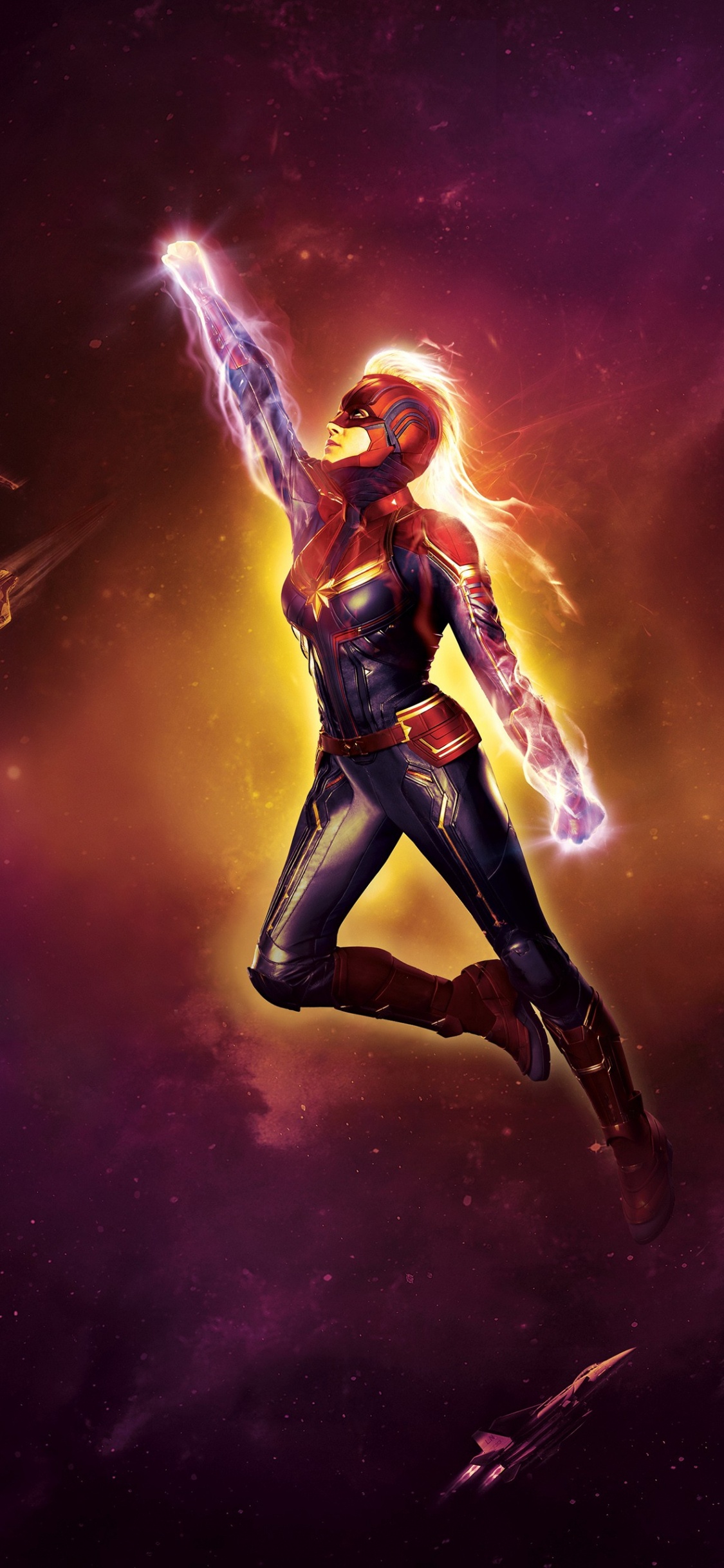 Rajshree Star World Kinos, Carol Danvers, Marvel, Marvel Studios, IMAX. Wallpaper in 1125x2436 Resolution