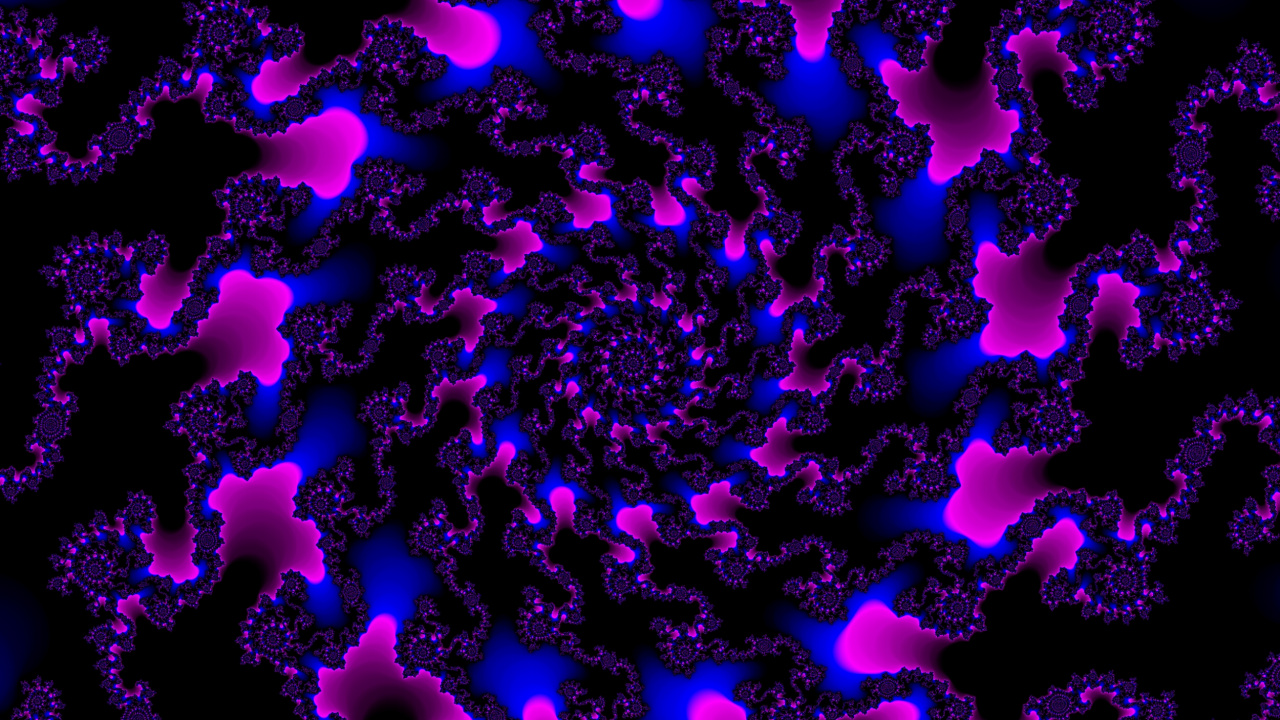 旋转, 紫罗兰色, 紫色的, 分形技术, 电蓝色的 壁纸 1280x720 允许