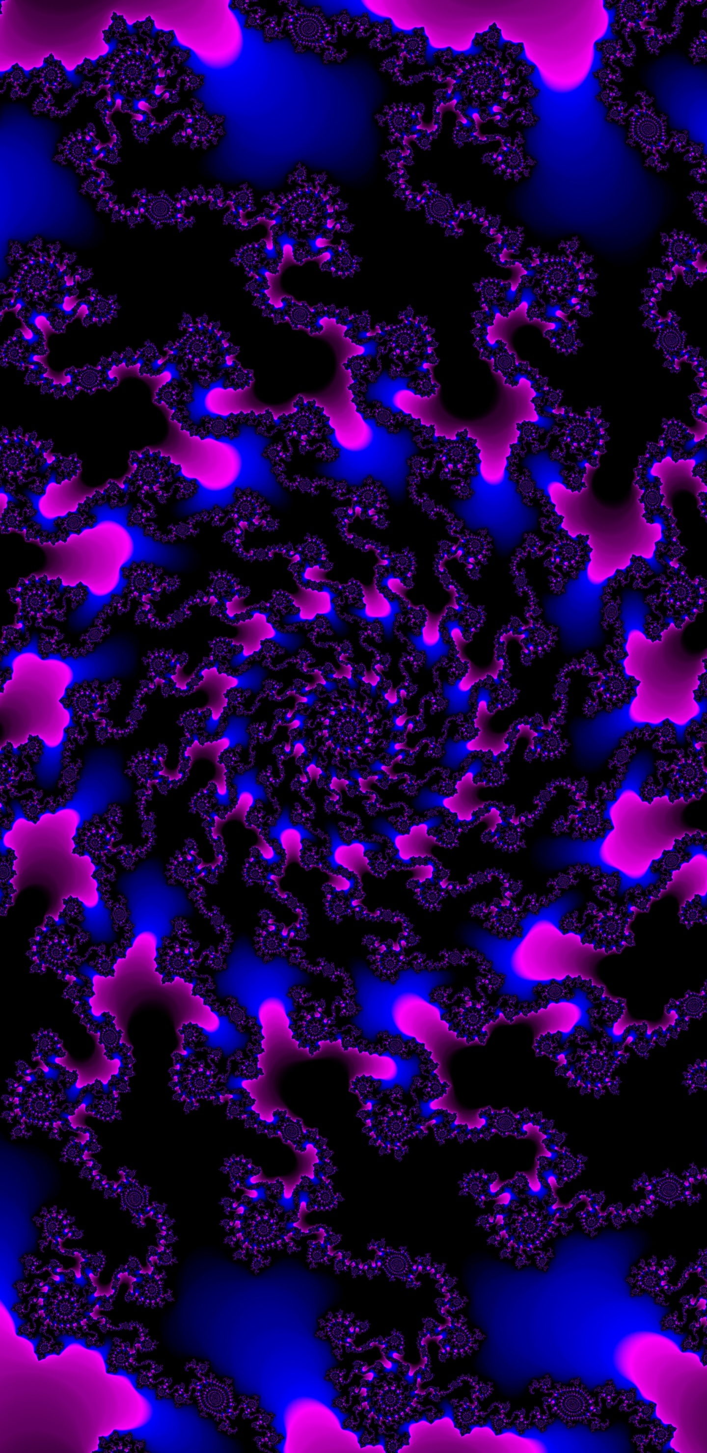 旋转, 紫罗兰色, 紫色的, 分形技术, 电蓝色的 壁纸 1440x2960 允许
