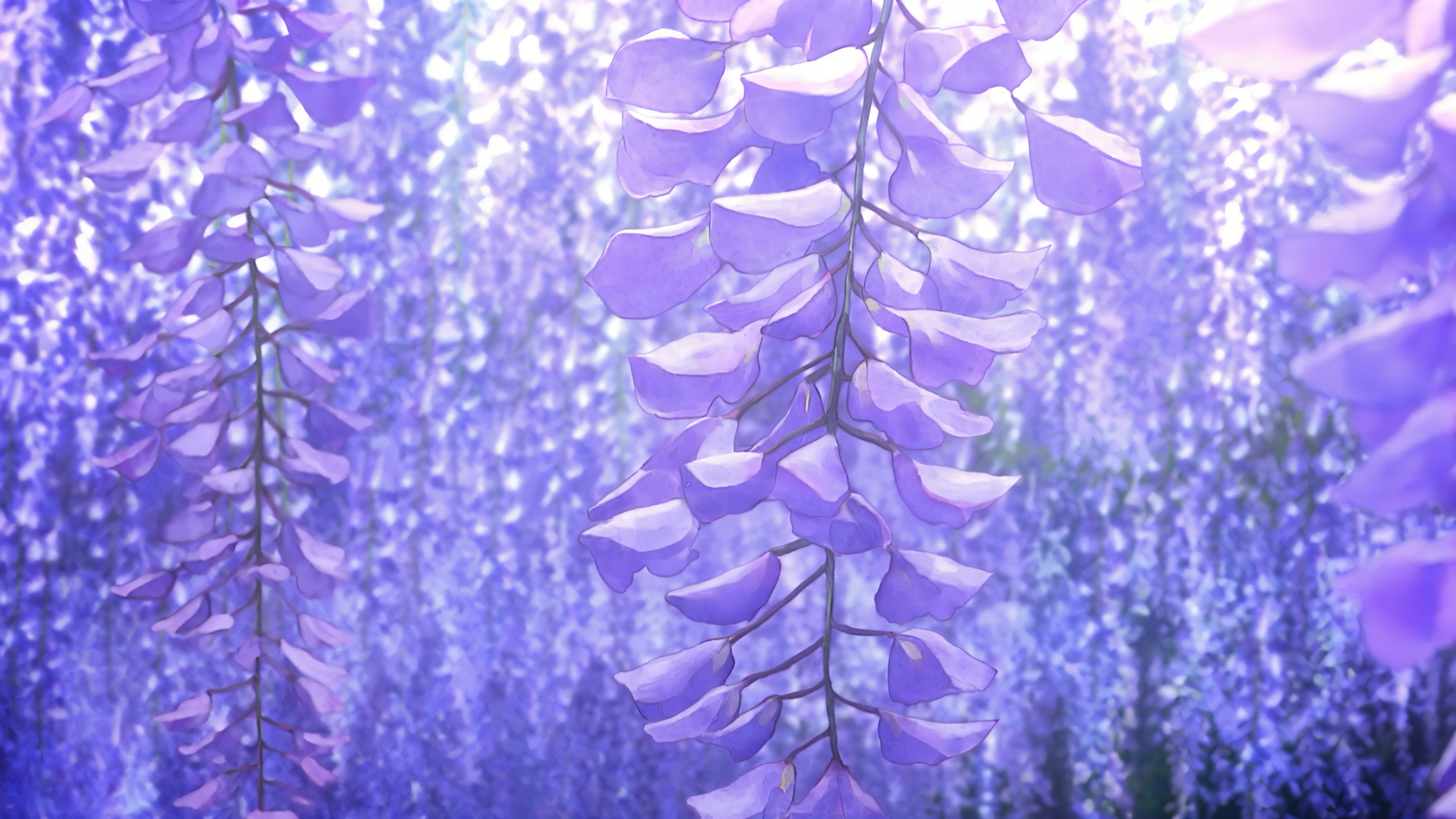 Wisteria Demon Slayer, Vine, Flower, Demon Slayer Kimetsu no Yaiba, Japanese Wisteria. Wallpaper in 3840x2160 Resolution