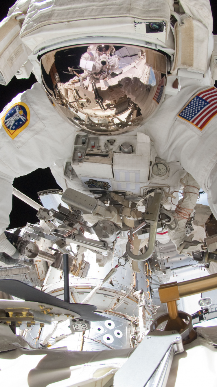 国际空间站, 舱外活动, 美国宇航局, 宇航员, 空间站 壁纸 750x1334 允许