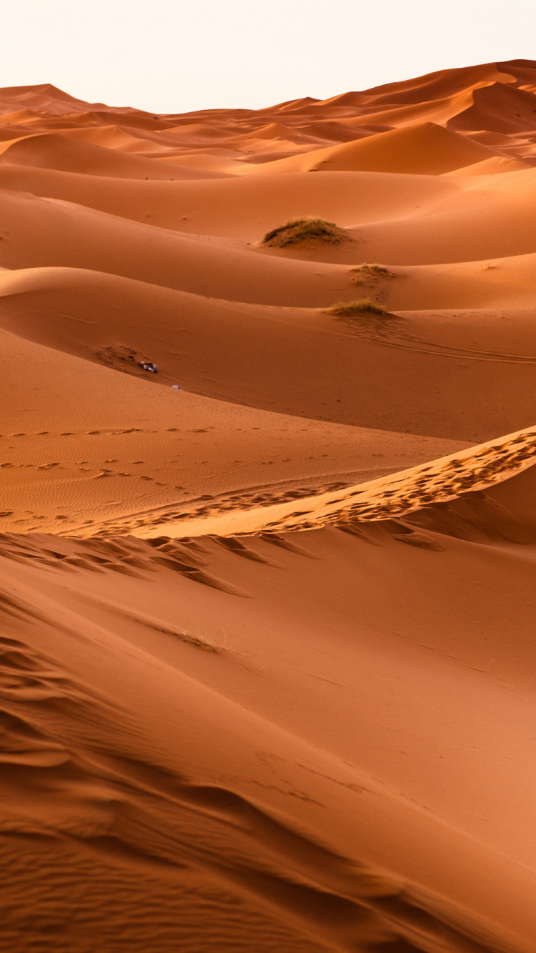 Weißer Sand Unter Sonnigem Himmel. Wallpaper in 750x1334 Resolution