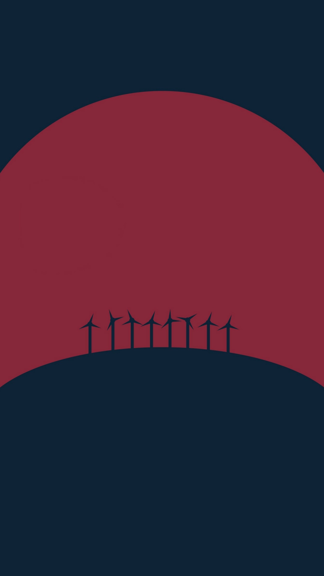 日落, 红色的, 圆圈, 天空, 风车 壁纸 1080x1920 允许